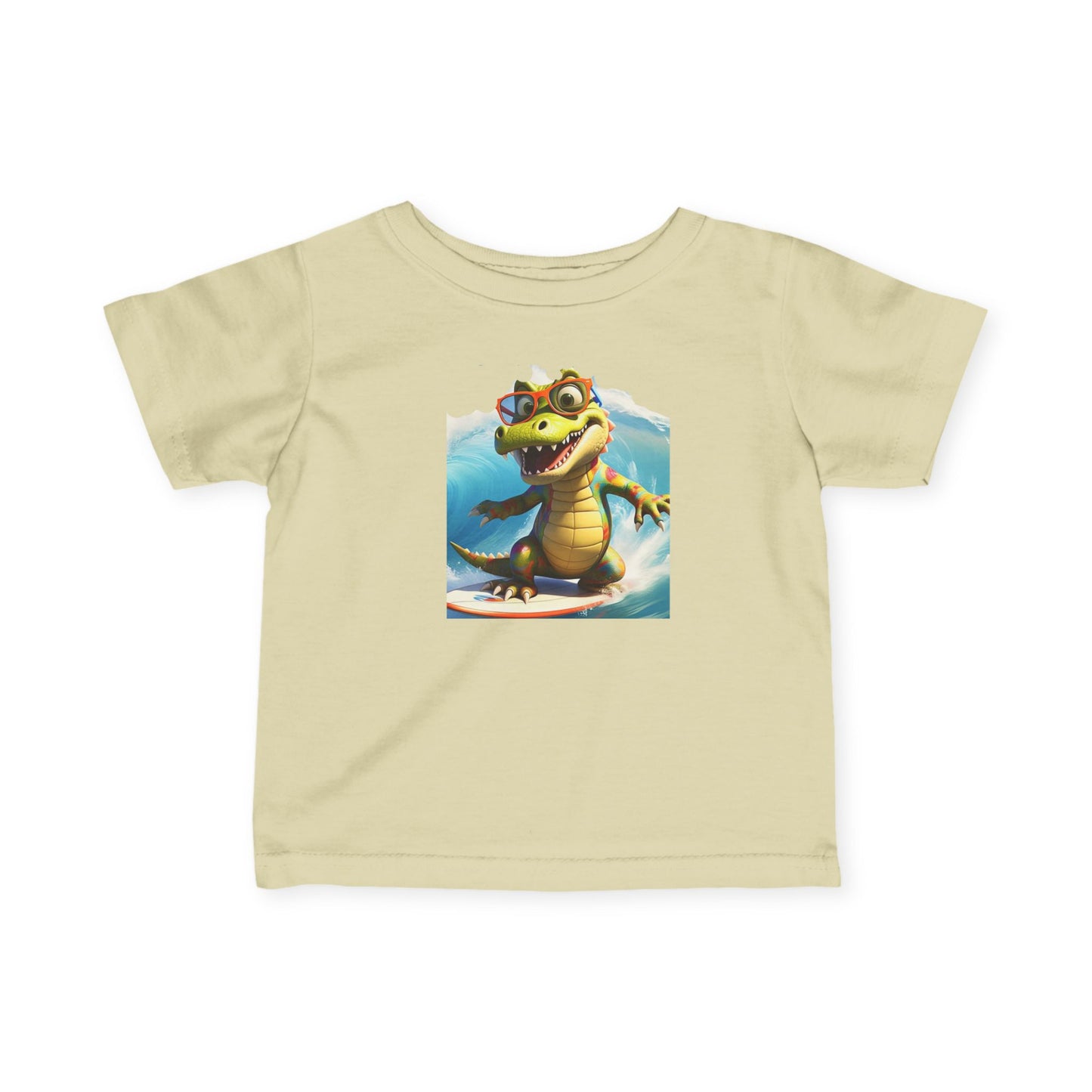 Cute Alligator Surfing Infant Tee - Perfect for Playtime & Summer Fun