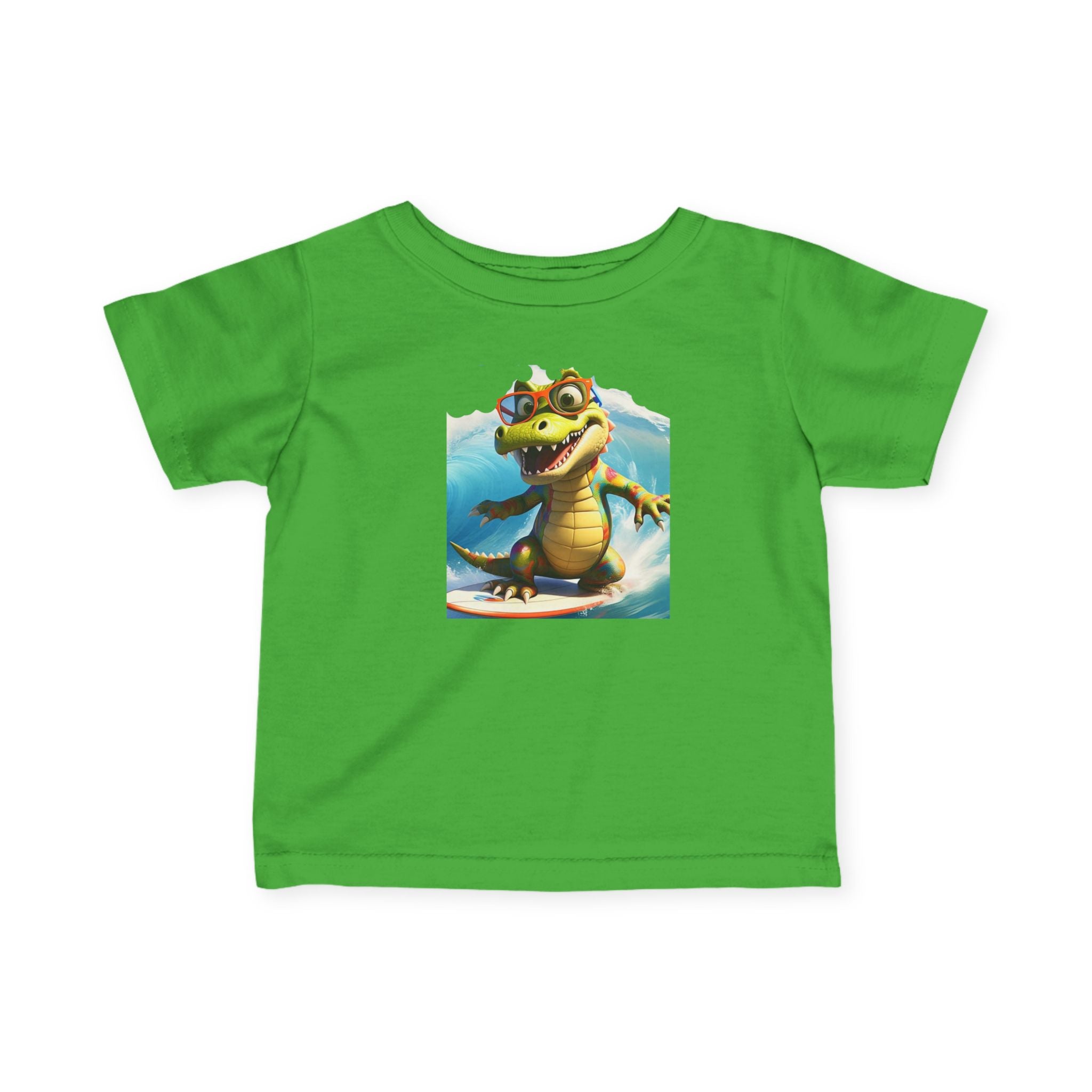 Cute Alligator Surfing Infant Tee - Perfect for Playtime & Summer Fun