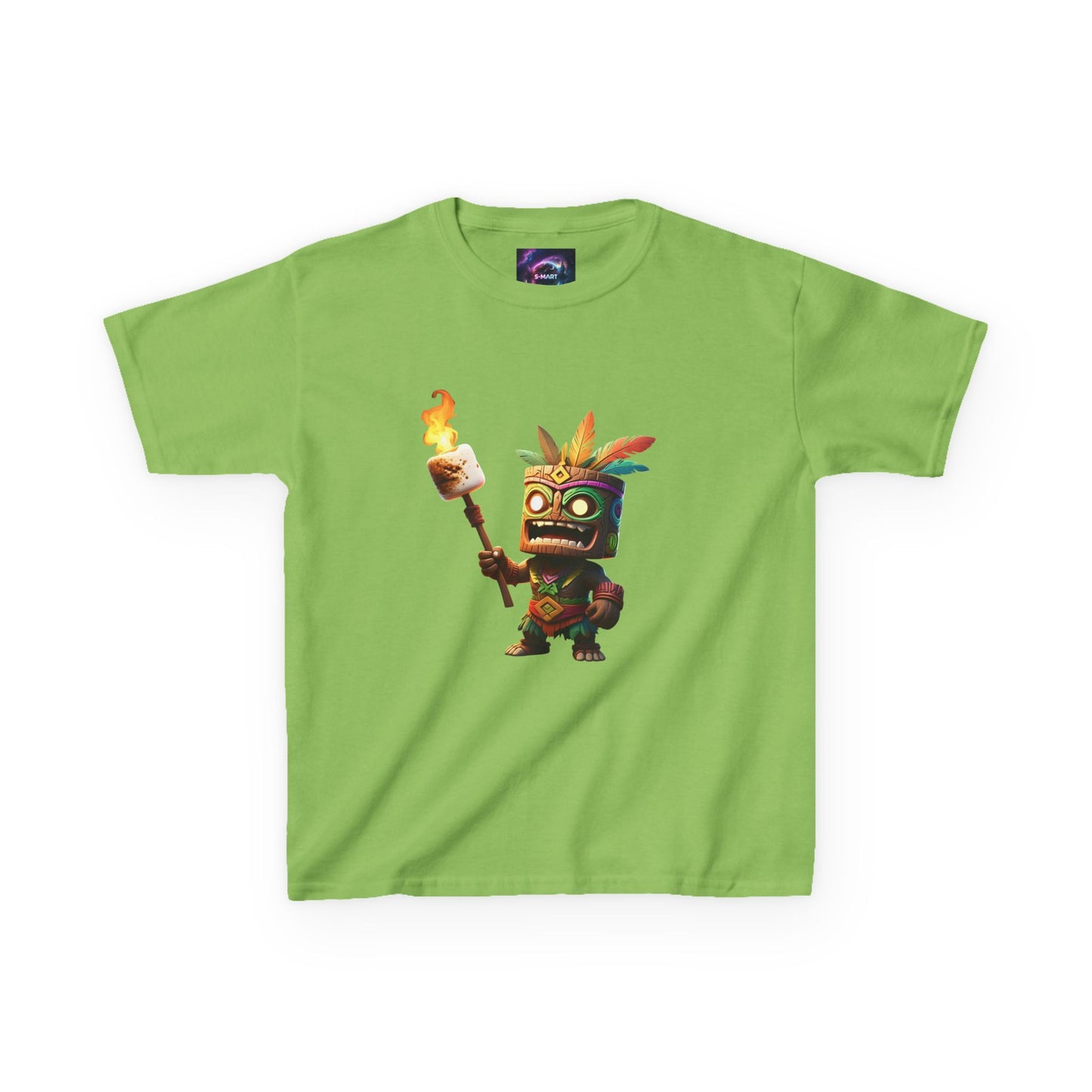 Kids Tiki Toasted Marshmallow Heavy Cotton Tee - Fun & Playful Design for Adventurous Kids