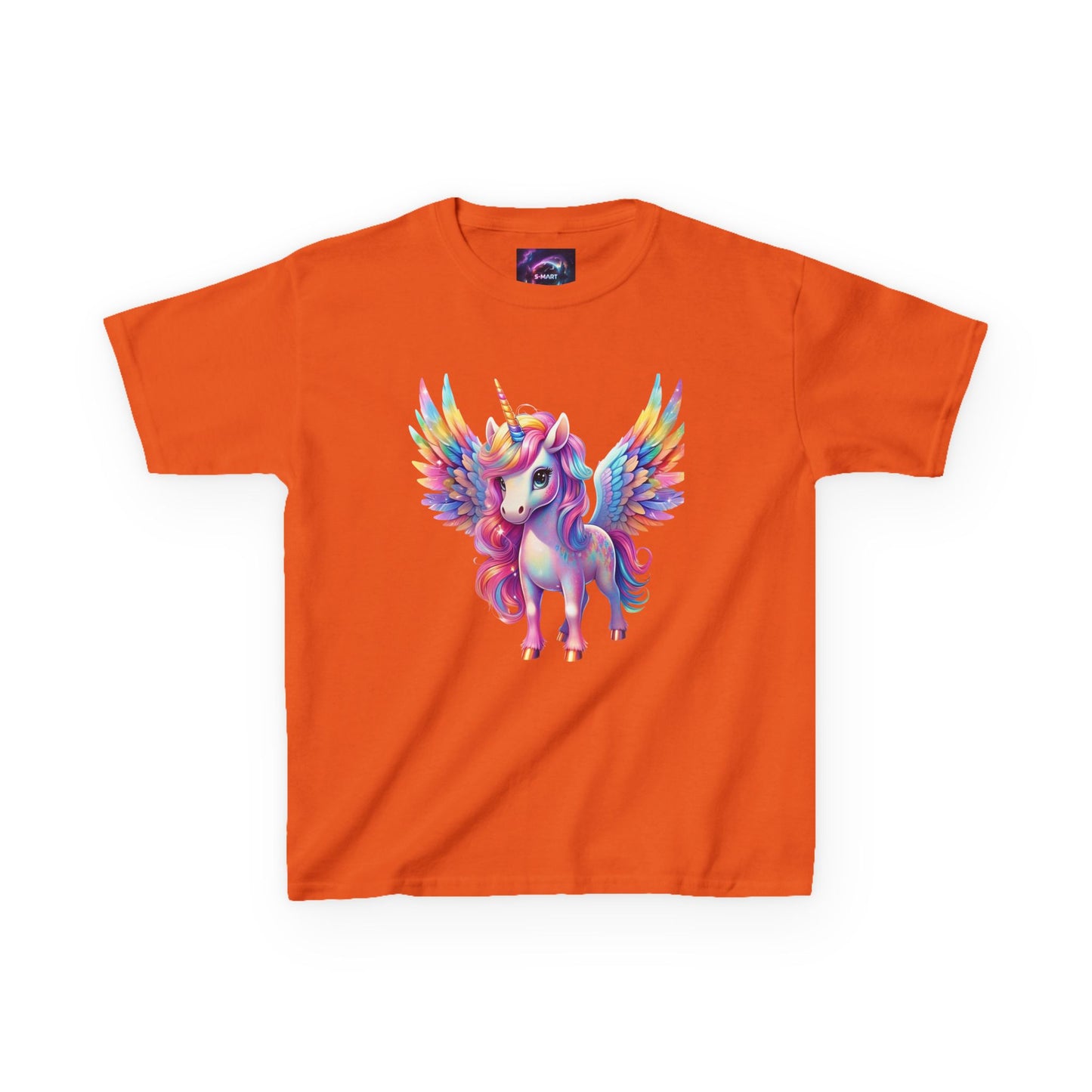 Colorful Unicorn Kids Heavy Cotton Tee - Fun & Whimsical Shirt for Magical Play