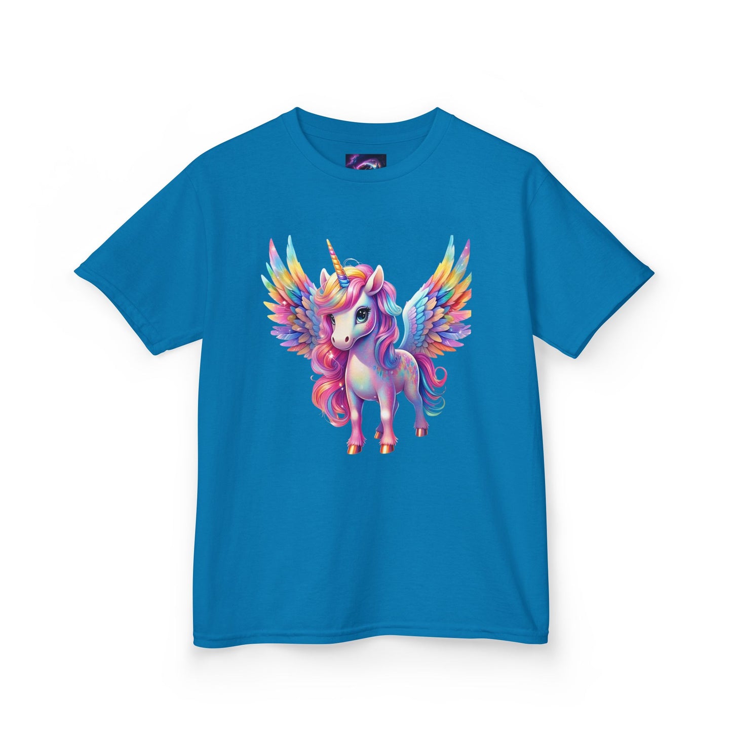 Colorful Unicorn Kids Heavy Cotton Tee - Fun & Whimsical Shirt for Magical Play