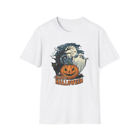 Halloween Graphic T-Shirt, Spooky Tee, Unisex Casual Wear, Fall Apparel, Ghost Pumpkin Shirt, Halloween Costume Top