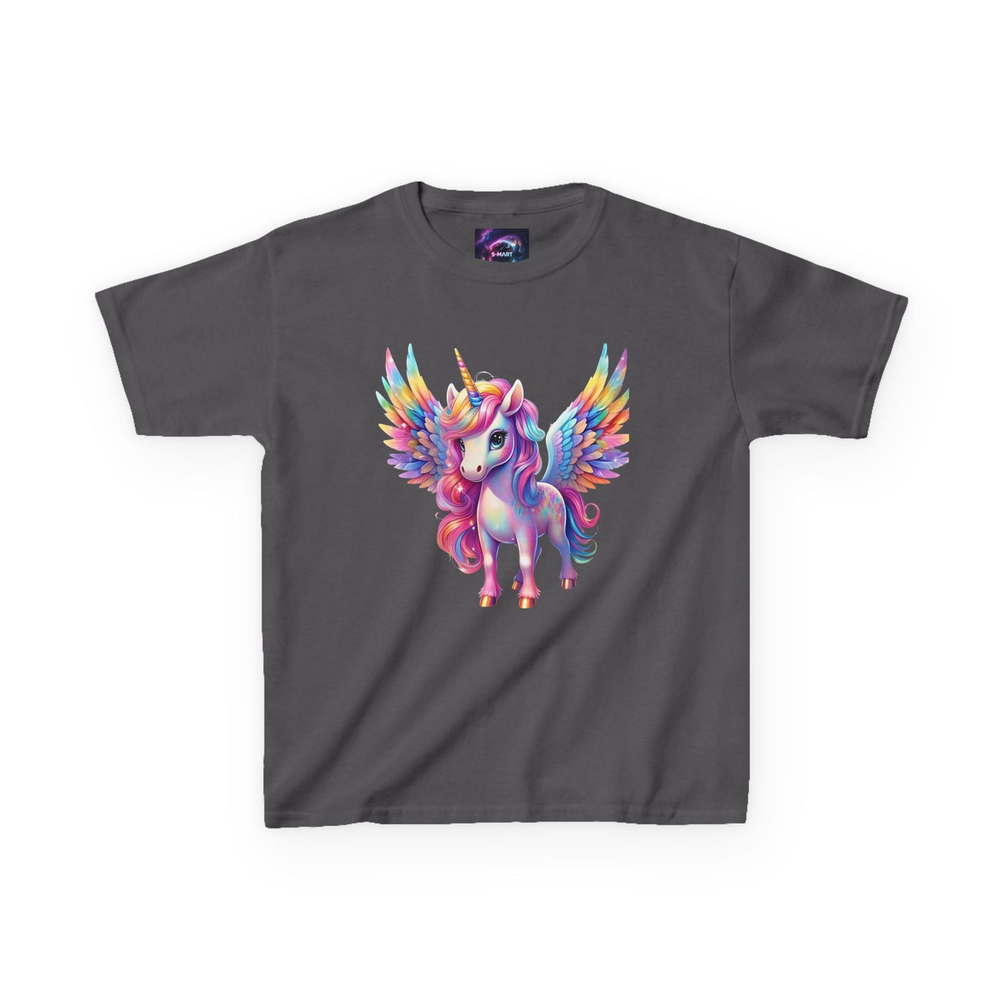 Colorful Unicorn Kids Heavy Cotton Tee - Fun & Whimsical Shirt for Magical Play