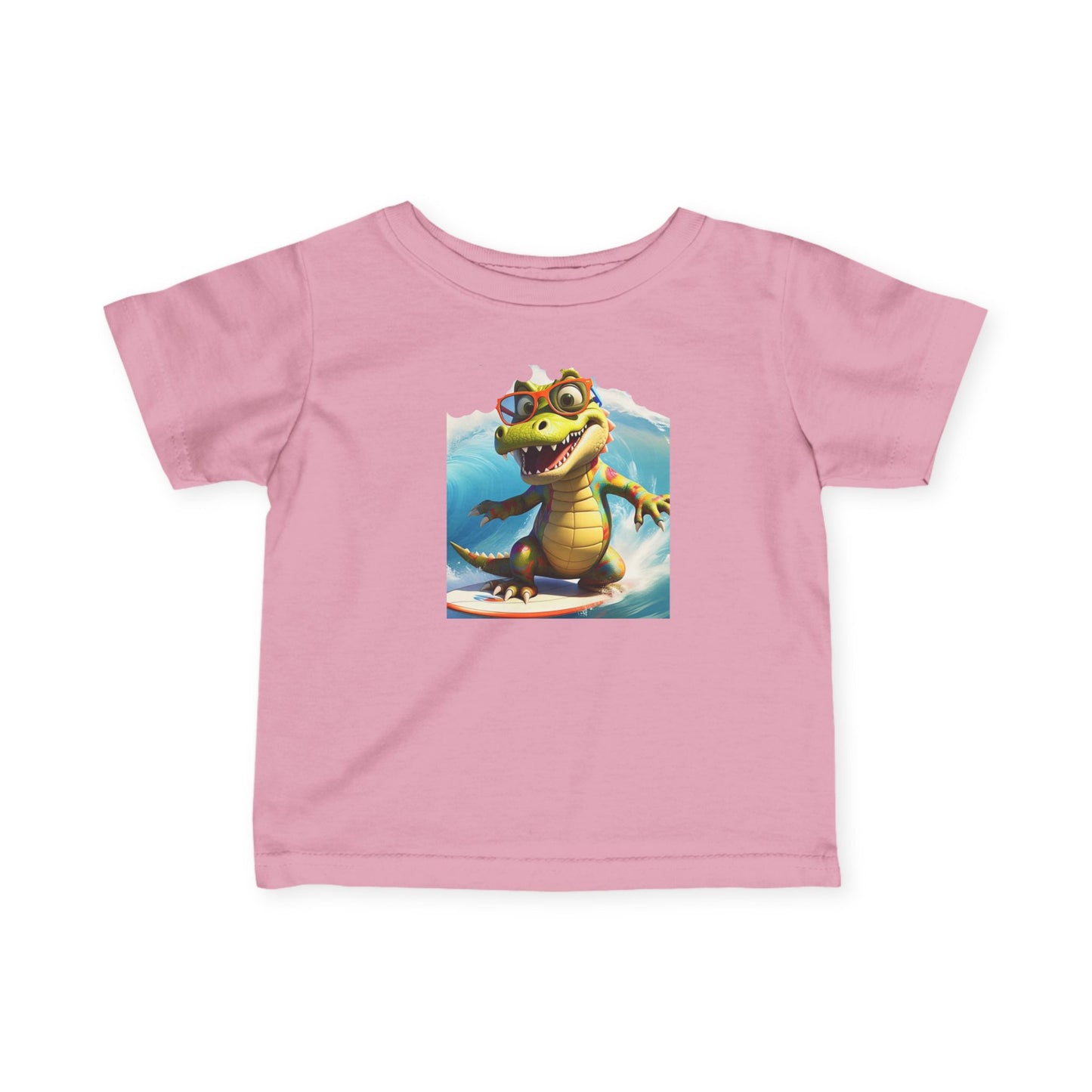 Cute Alligator Surfing Infant Tee - Perfect for Playtime & Summer Fun