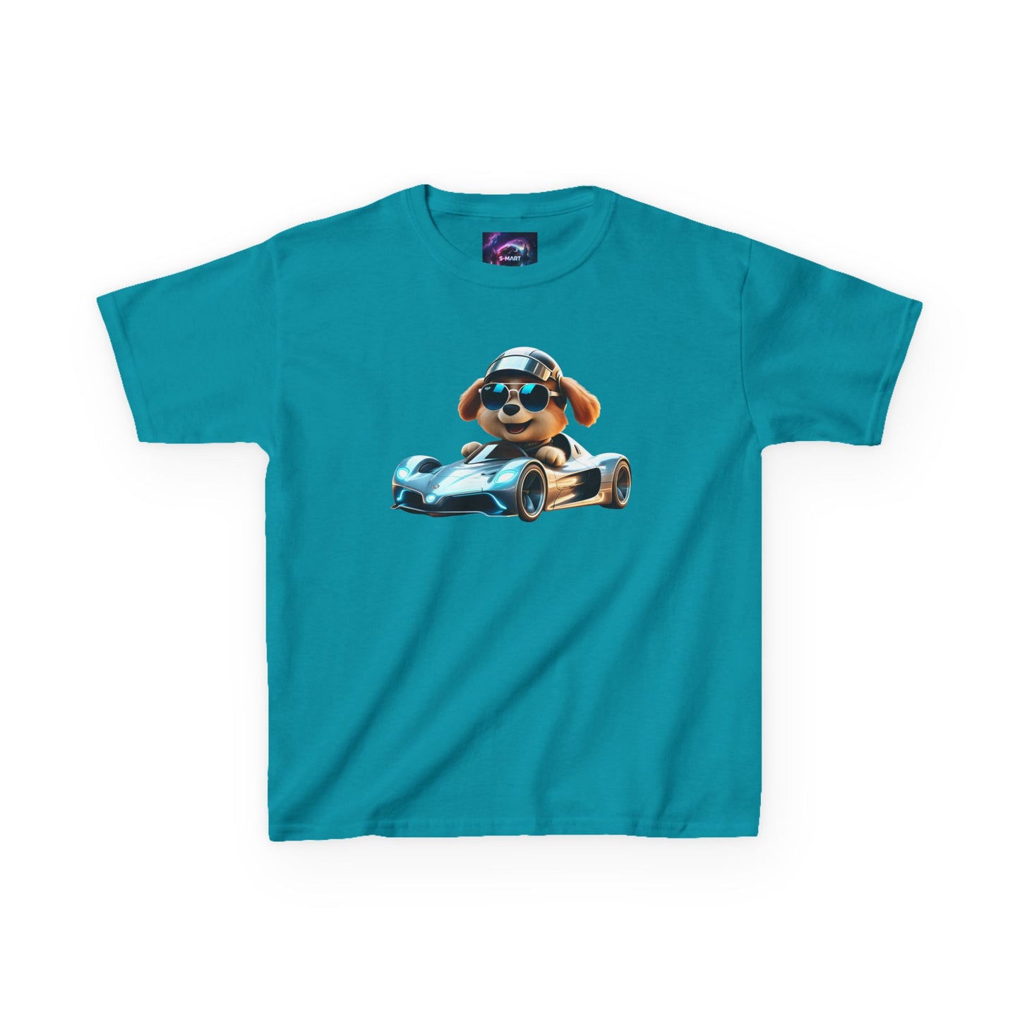 Cool Dog Racing Kids Tee - Fun Lightweight Cotton T-Shirt for Young Speedsters
