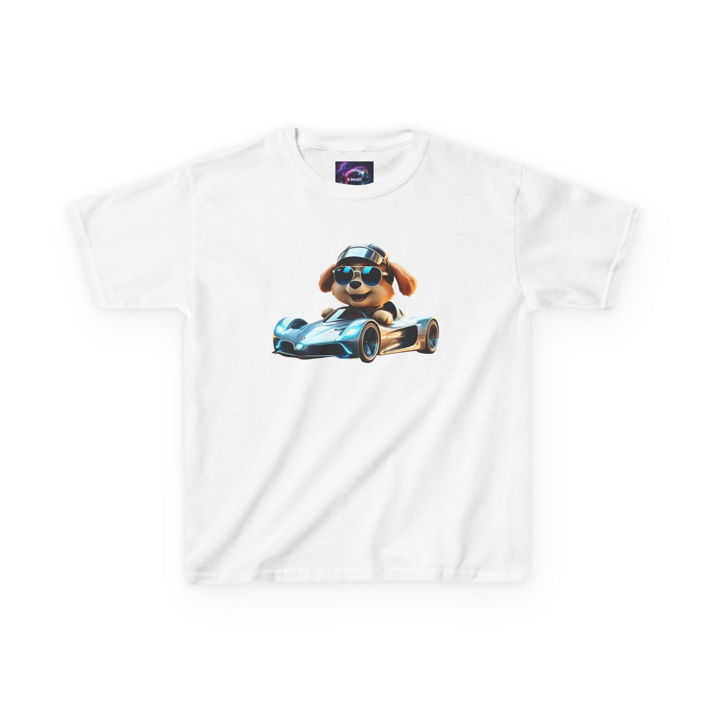 Cool Dog Racing Kids Tee - Fun Lightweight Cotton T-Shirt for Young Speedsters