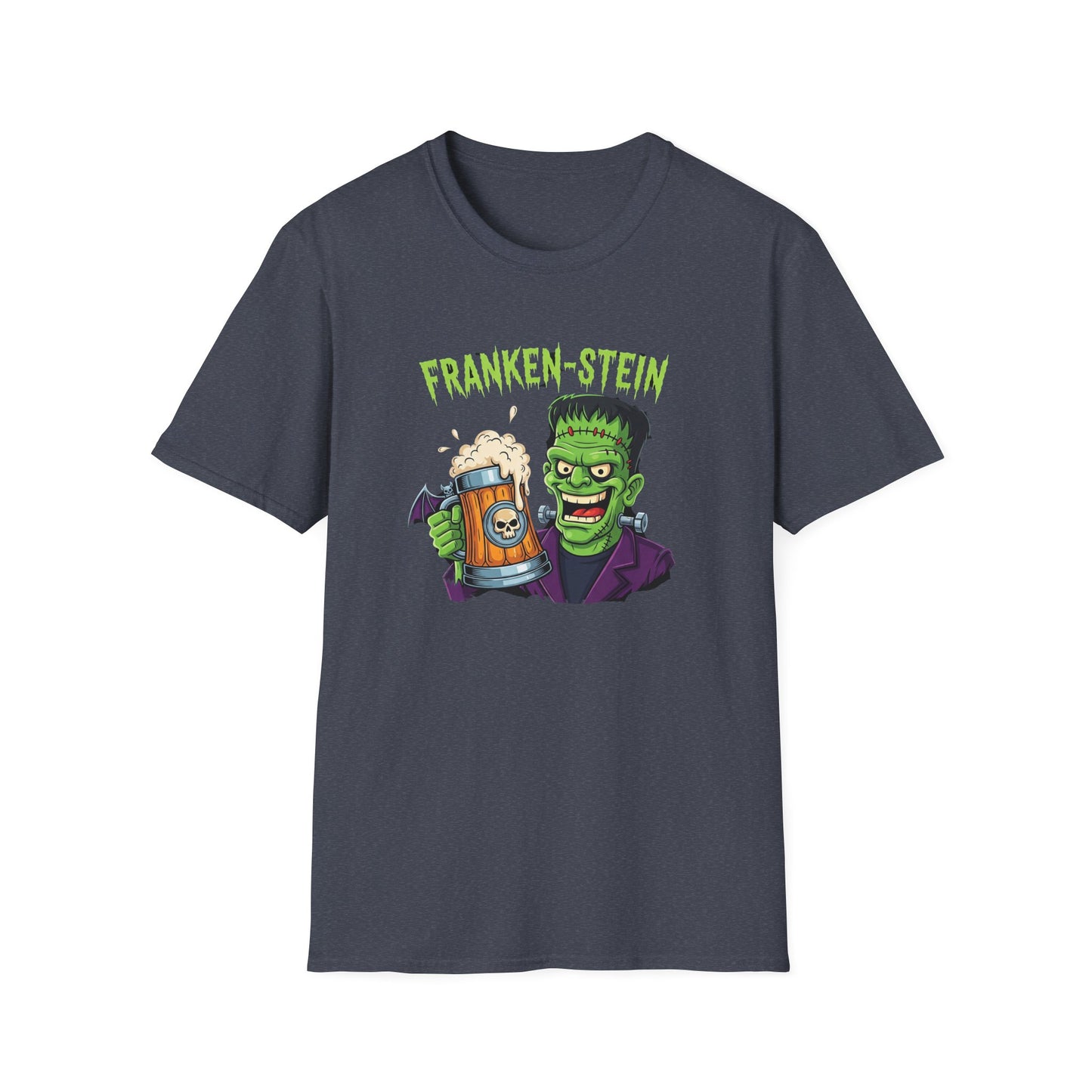 Franken-stein Beer T-Shirt, Spooky Halloween Apparel, Unisex Graphic Tee, Monster Mash Party Shirt, Halloween Costume Top, Beer Lover Gift