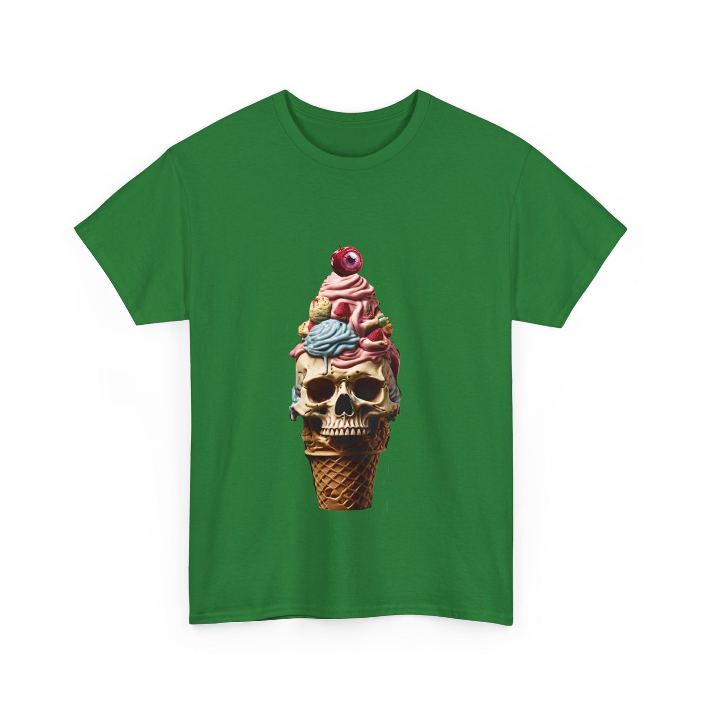 Skull Ice Cream Unisex Heavy Cotton Tee - S-Mart Shop Smart Treasures