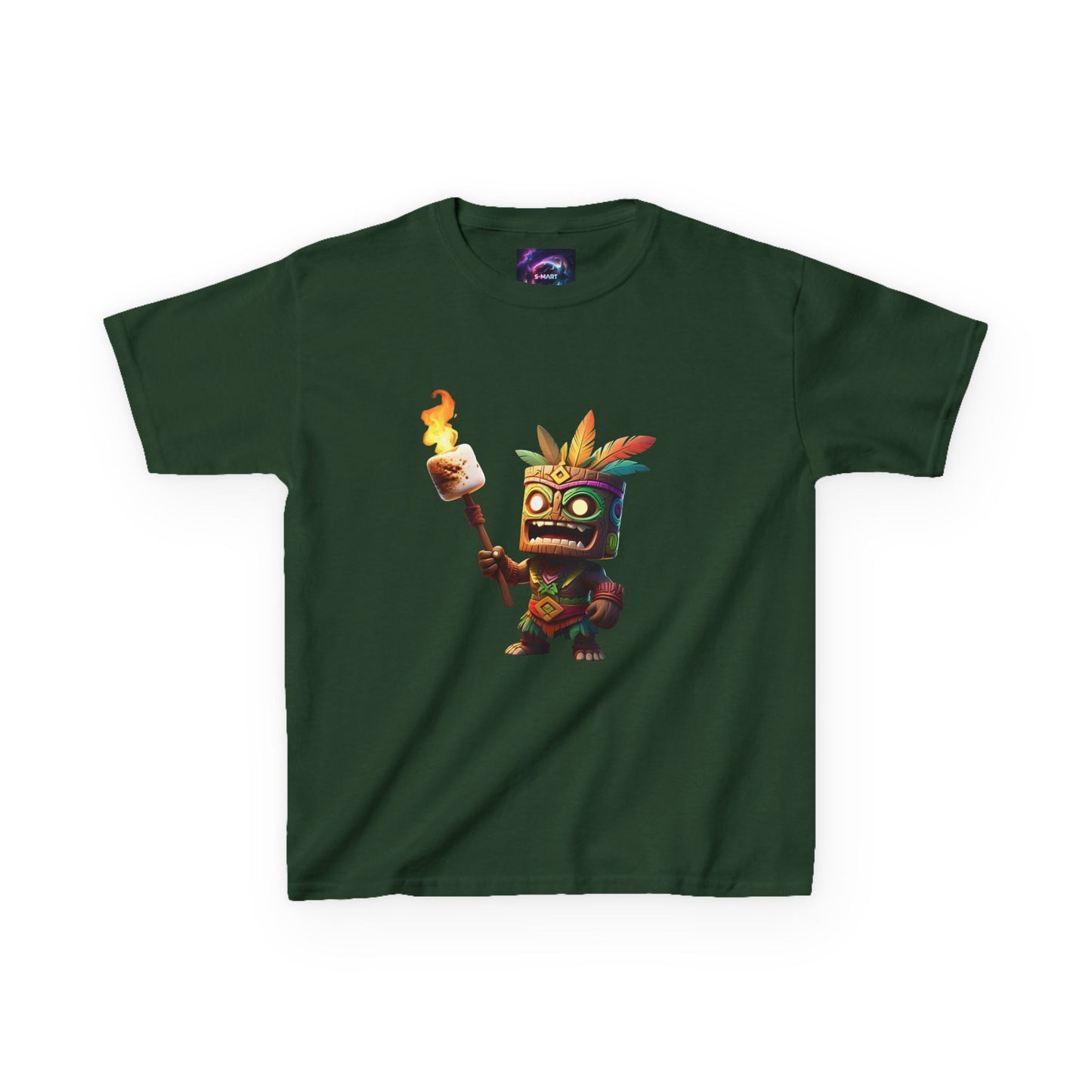 Kids Tiki Toasted Marshmallow Heavy Cotton Tee - Fun & Playful Design for Adventurous Kids