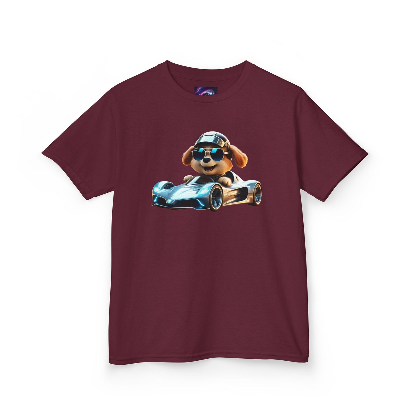 Cool Dog Racing Kids Tee - Fun Lightweight Cotton T-Shirt for Young Speedsters