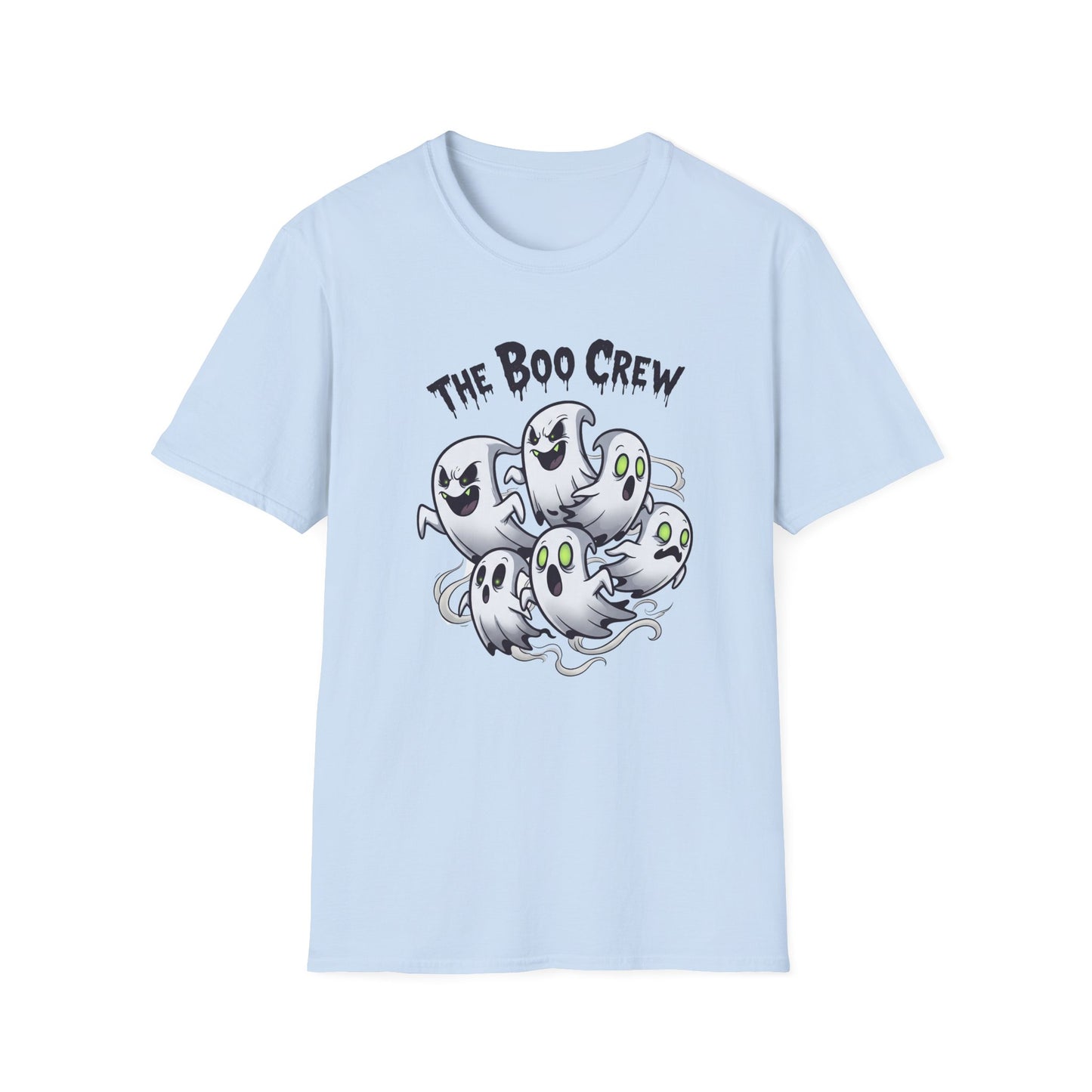 The Boo Crew T-Shirt - Spooky Halloween Tee, Unisex Casual Wear, Perfect for Trick-or-Treat, Halloween Party, Gift for Ghost Lovers