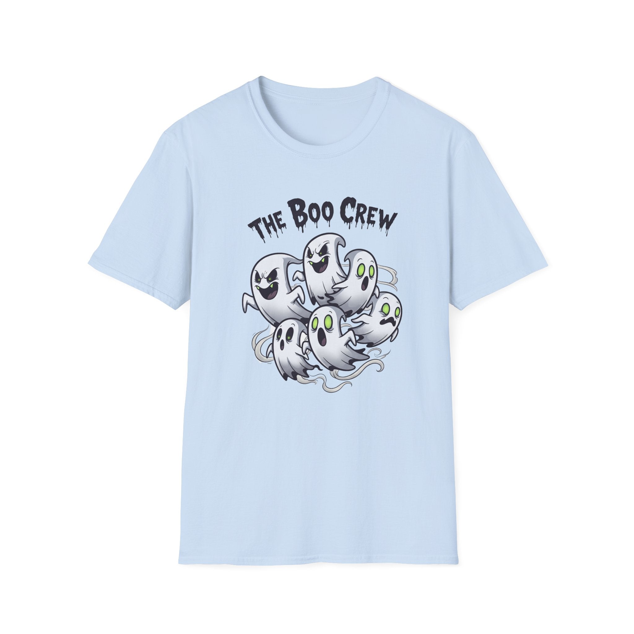 The Boo Crew T-Shirt - Spooky Halloween Tee, Unisex Casual Wear, Perfect for Trick-or-Treat, Halloween Party, Gift for Ghost Lovers