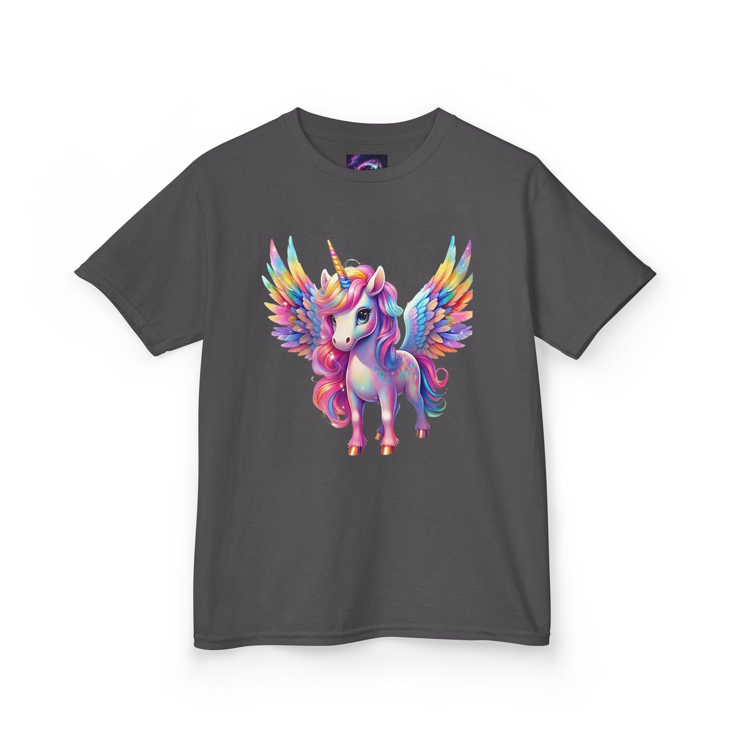Colorful Unicorn Kids Heavy Cotton Tee - Fun & Whimsical Shirt for Magical Play