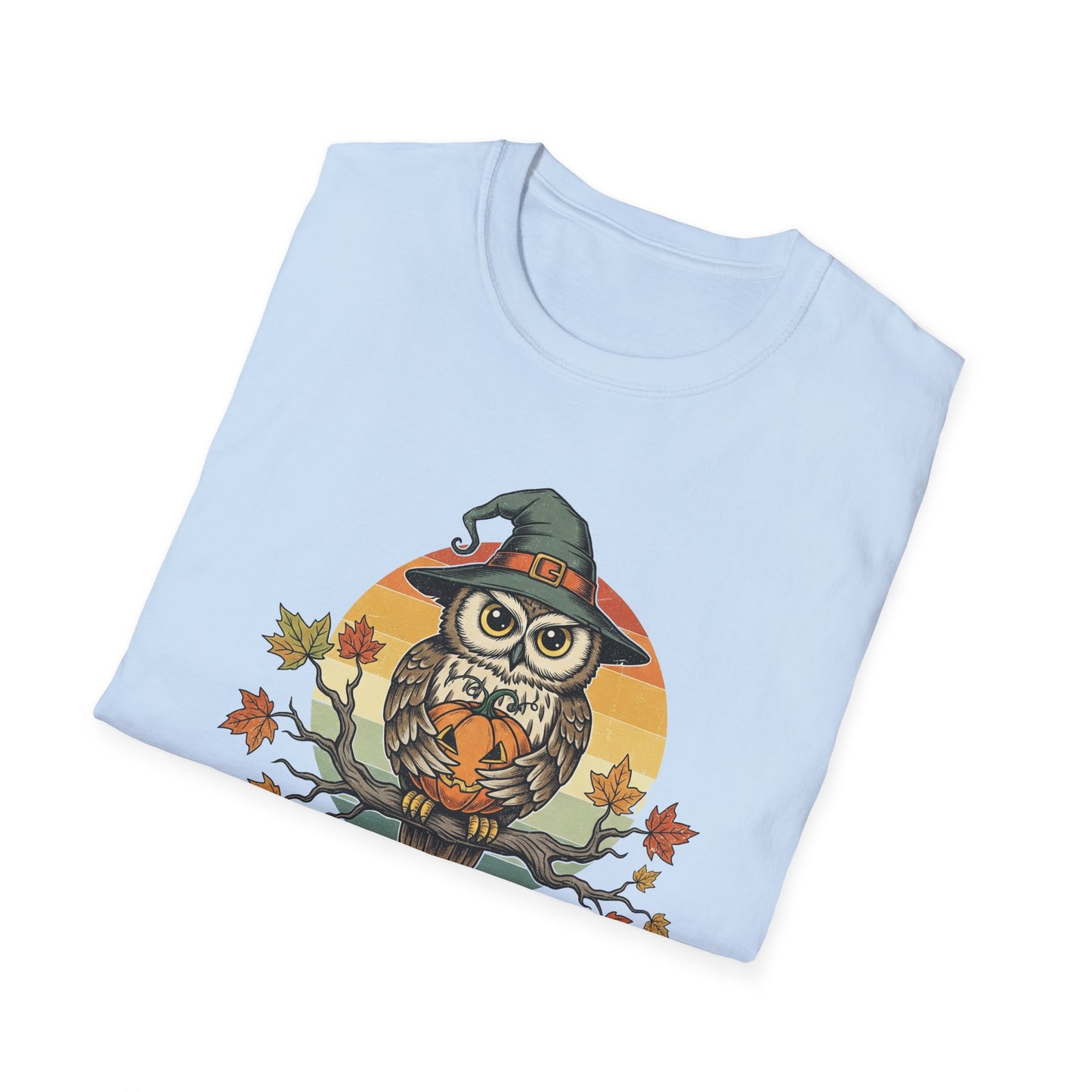 Halloween Happy Owl O Ween Graphic Tee, Casual Fall T-Shirt, Seasonal Gift, Unisex Halloween Shirt, Fun Halloween Outfit