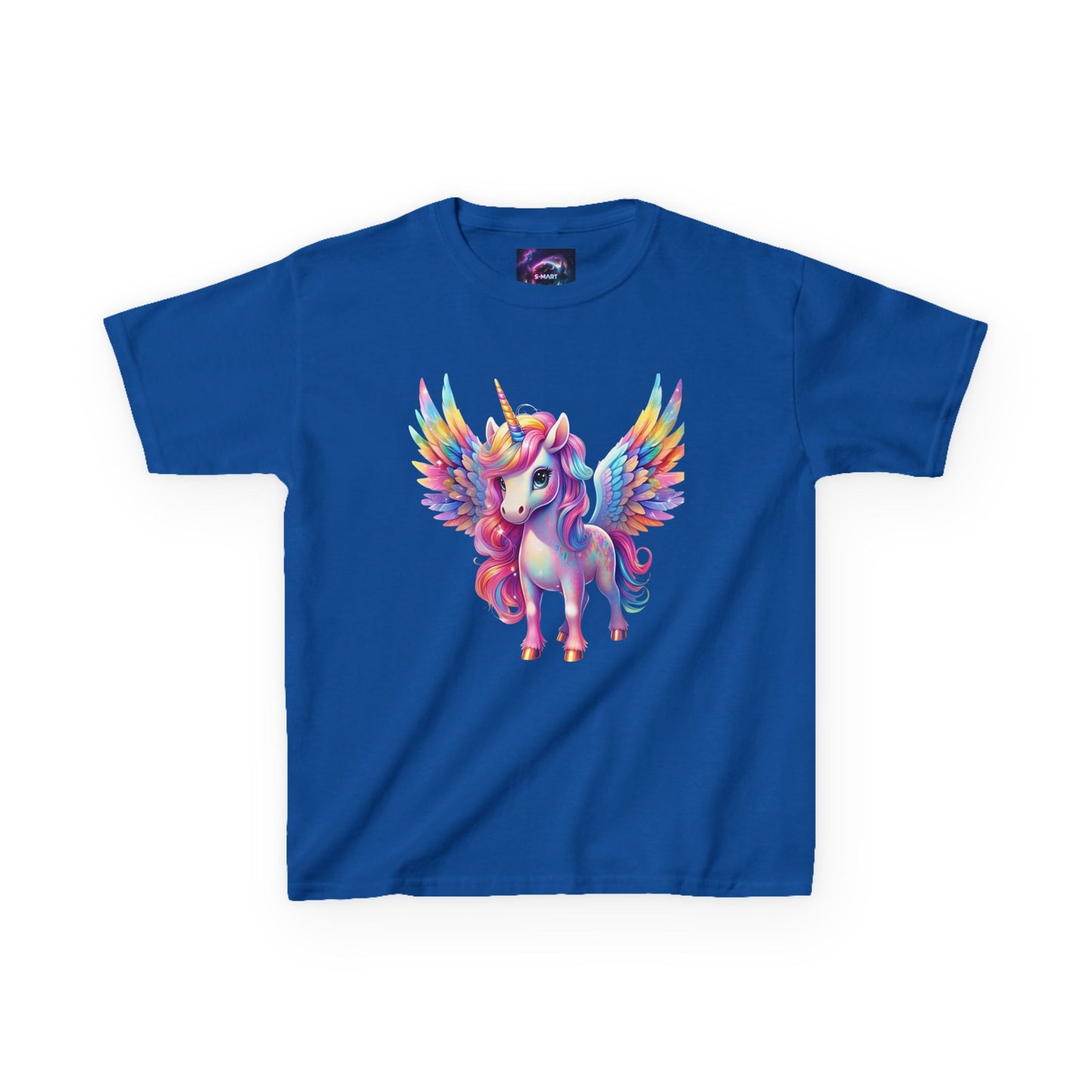 Colorful Unicorn Kids Heavy Cotton Tee - Fun & Whimsical Shirt for Magical Play