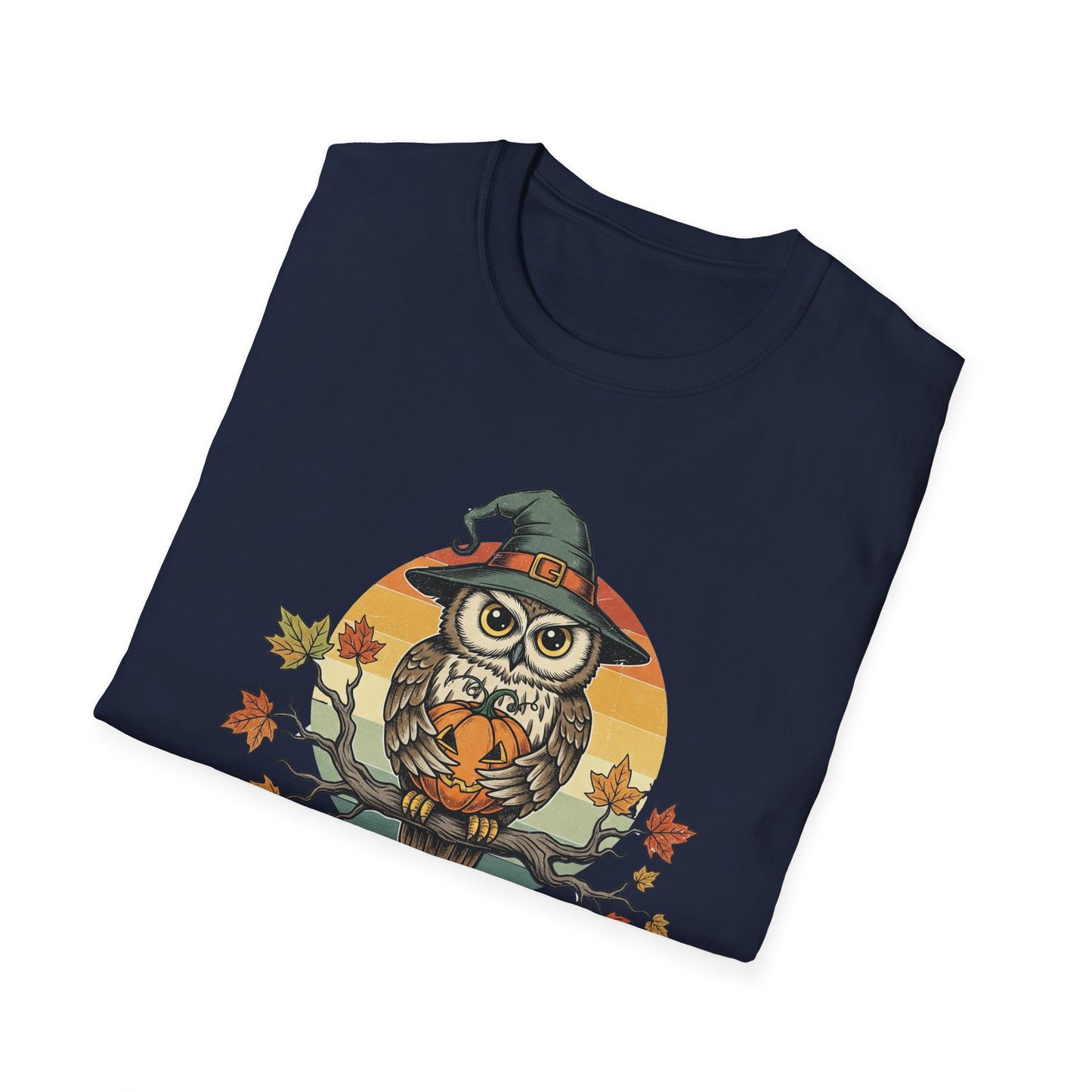 Halloween Happy Owl O Ween Graphic Tee, Casual Fall T-Shirt, Seasonal Gift, Unisex Halloween Shirt, Fun Halloween Outfit