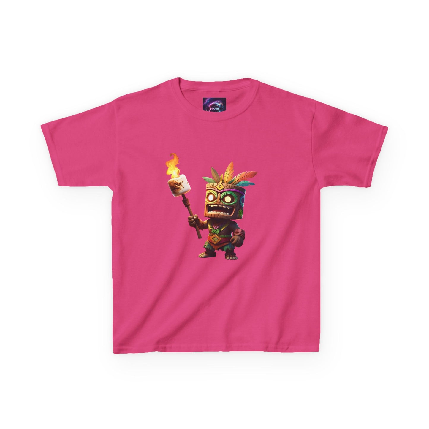 Kids Tiki Toasted Marshmallow Heavy Cotton Tee - Fun & Playful Design for Adventurous Kids