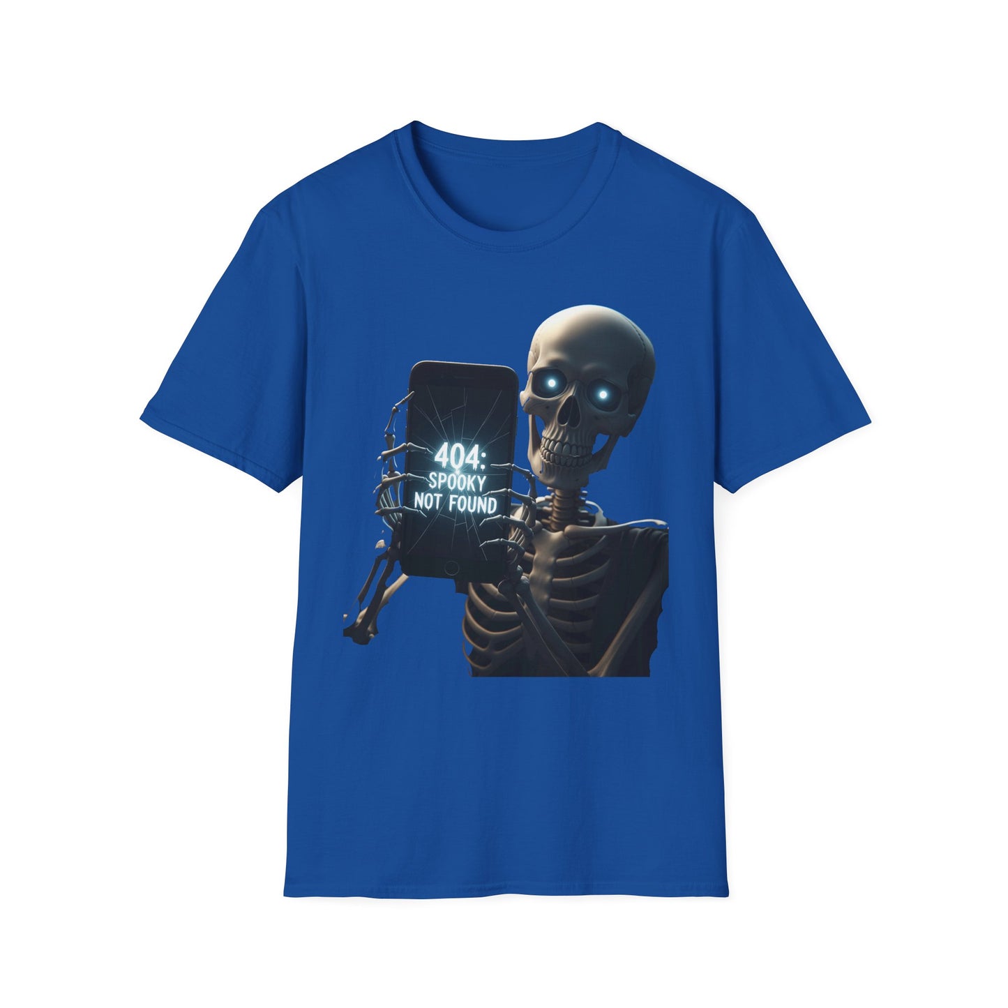 404 Spooky Not Found Skeleton T-Shirt, Halloween Tee, Unisex Graphic Shirt, Casual Wear, Fun Halloween Gift