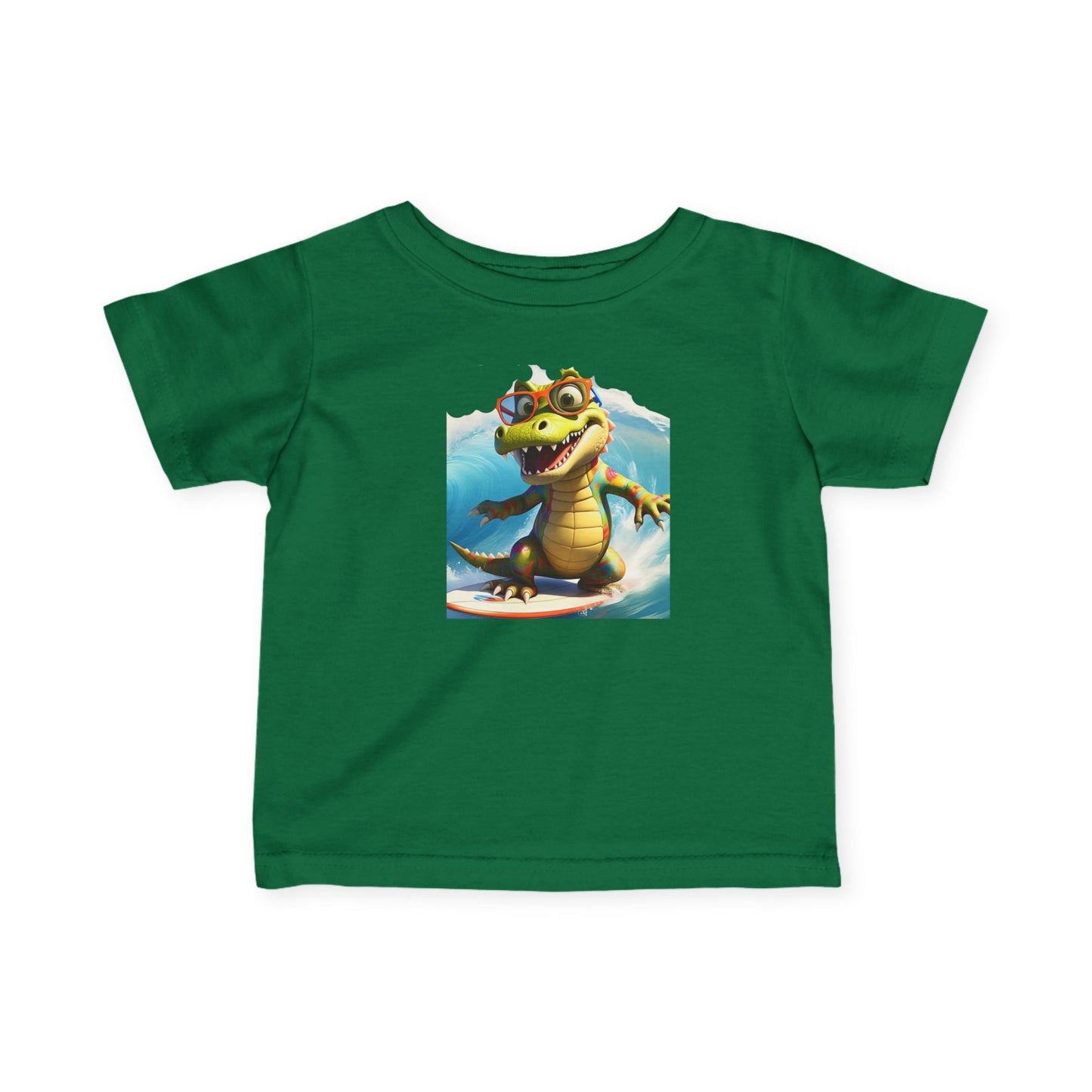 Cute Alligator Surfing Infant Tee - Perfect for Playtime & Summer Fun