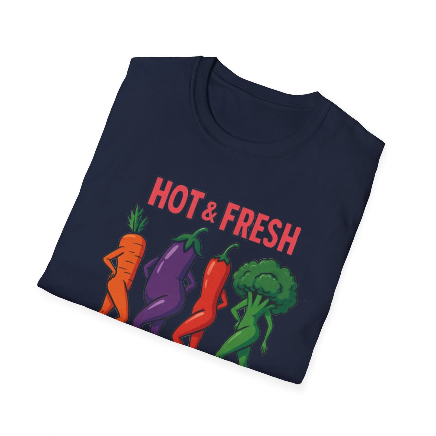 Hot & Fresh Vegetable Graphic T-Shirt, Fun Unisex Tee, Cute Foodie Gift, Summer Outfit, Vegan Fashion Statement