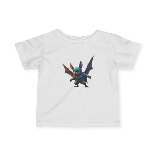 Cute Bat Man Super Hero Infant Tee for Playful Kids | Fun Graphic T-Shirt