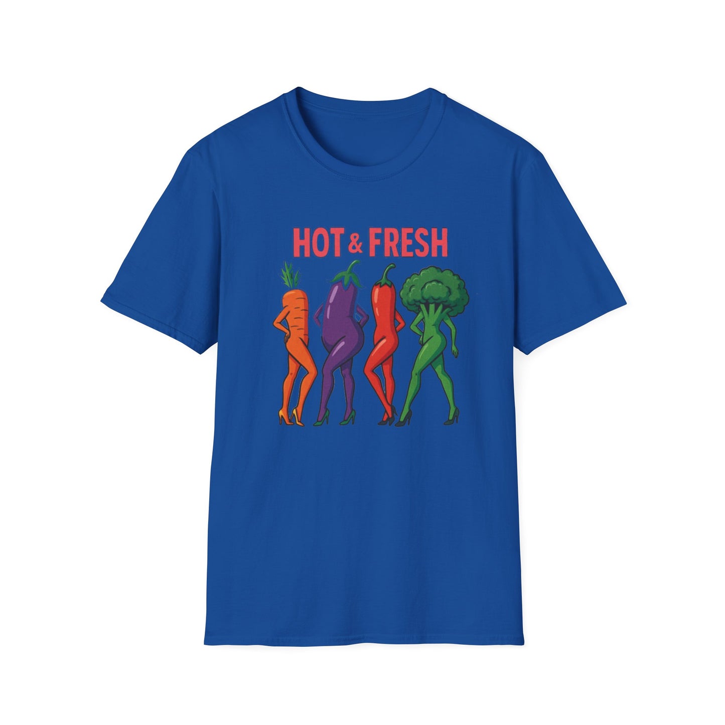 Hot & Fresh Vegetable Graphic T-Shirt, Fun Unisex Tee, Cute Foodie Gift, Summer Outfit, Vegan Fashion Statement
