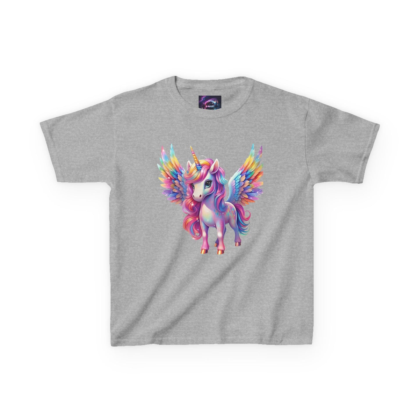 Colorful Unicorn Kids Heavy Cotton Tee - Fun & Whimsical Shirt for Magical Play