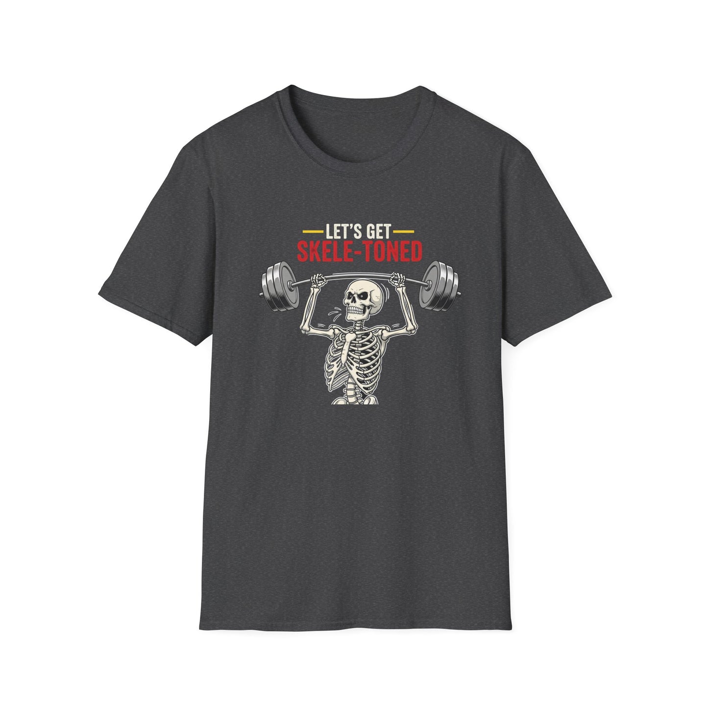 Let's Get Skele-Toned Halloween T-Shirt | Funny Fitness Tee, Unisex Halloween Apparel, Spooky Gym Shirt, Skeleton Workout Top, Unique Gift