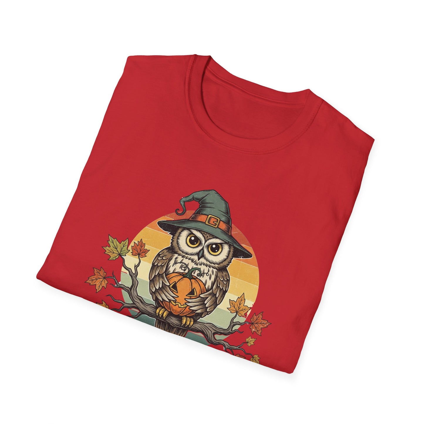 Halloween Happy Owl O Ween Graphic Tee, Casual Fall T-Shirt, Seasonal Gift, Unisex Halloween Shirt, Fun Halloween Outfit