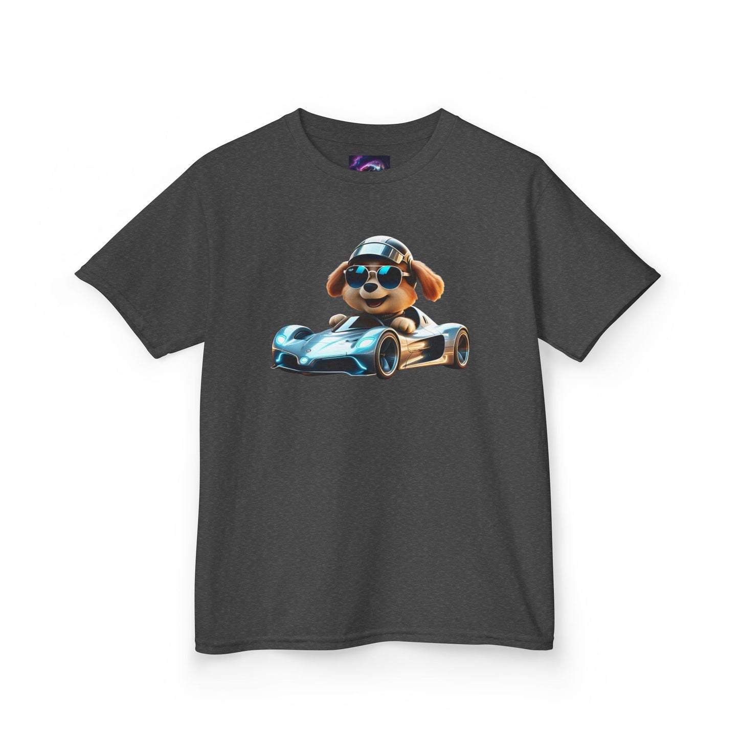 Cool Dog Racing Kids Tee - Fun Lightweight Cotton T-Shirt for Young Speedsters