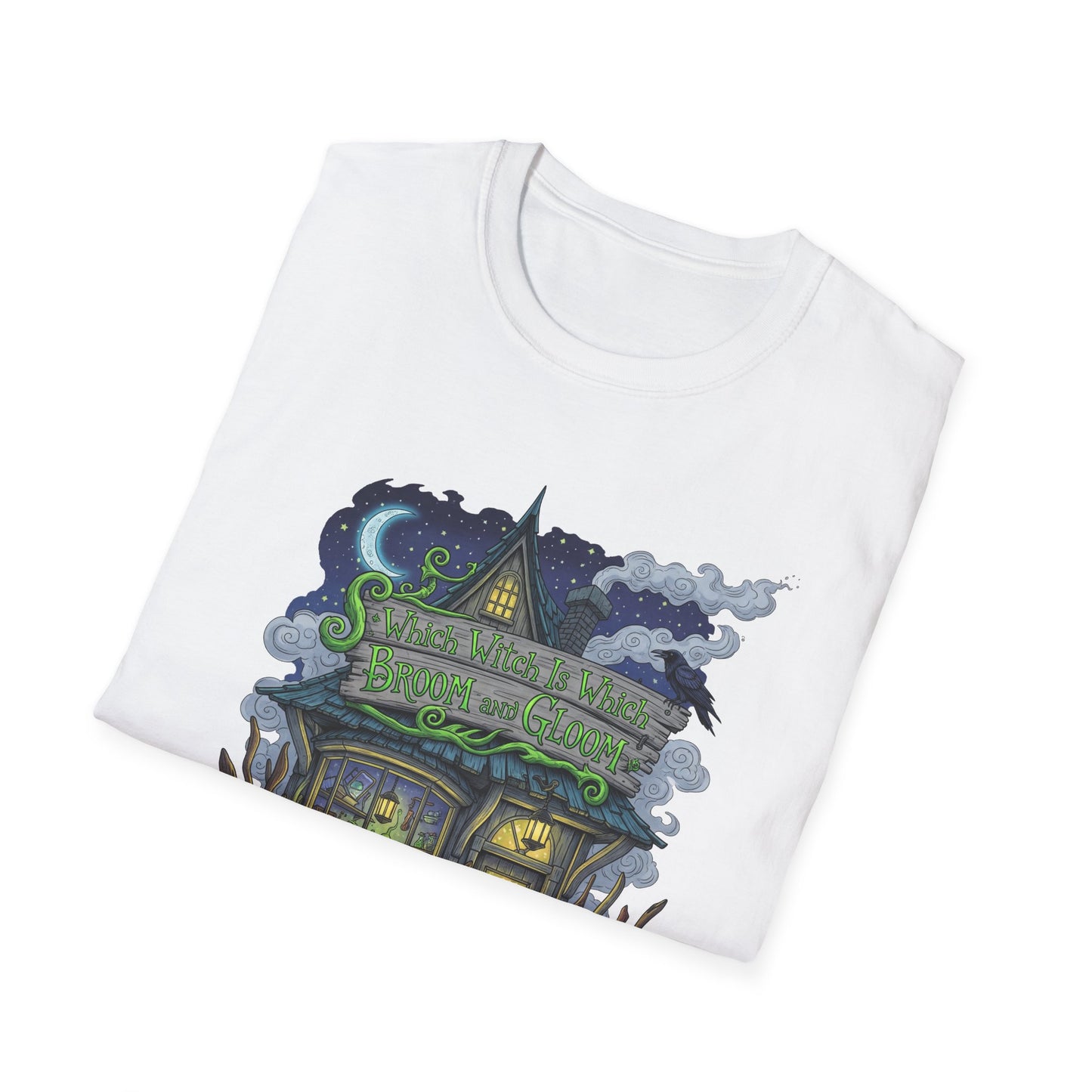 Halloween Which Witch Is Which Broom and Gloom Unisex T-Shirt, Spooky Shirt, Graphic Tee, Fall Apparel, Halloween Gift, Cozy Casual Wear