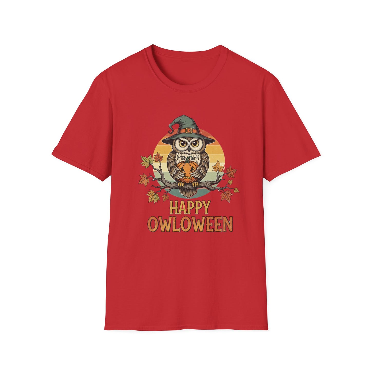 Halloween Happy Owl O Ween Graphic Tee, Casual Fall T-Shirt, Seasonal Gift, Unisex Halloween Shirt, Fun Halloween Outfit
