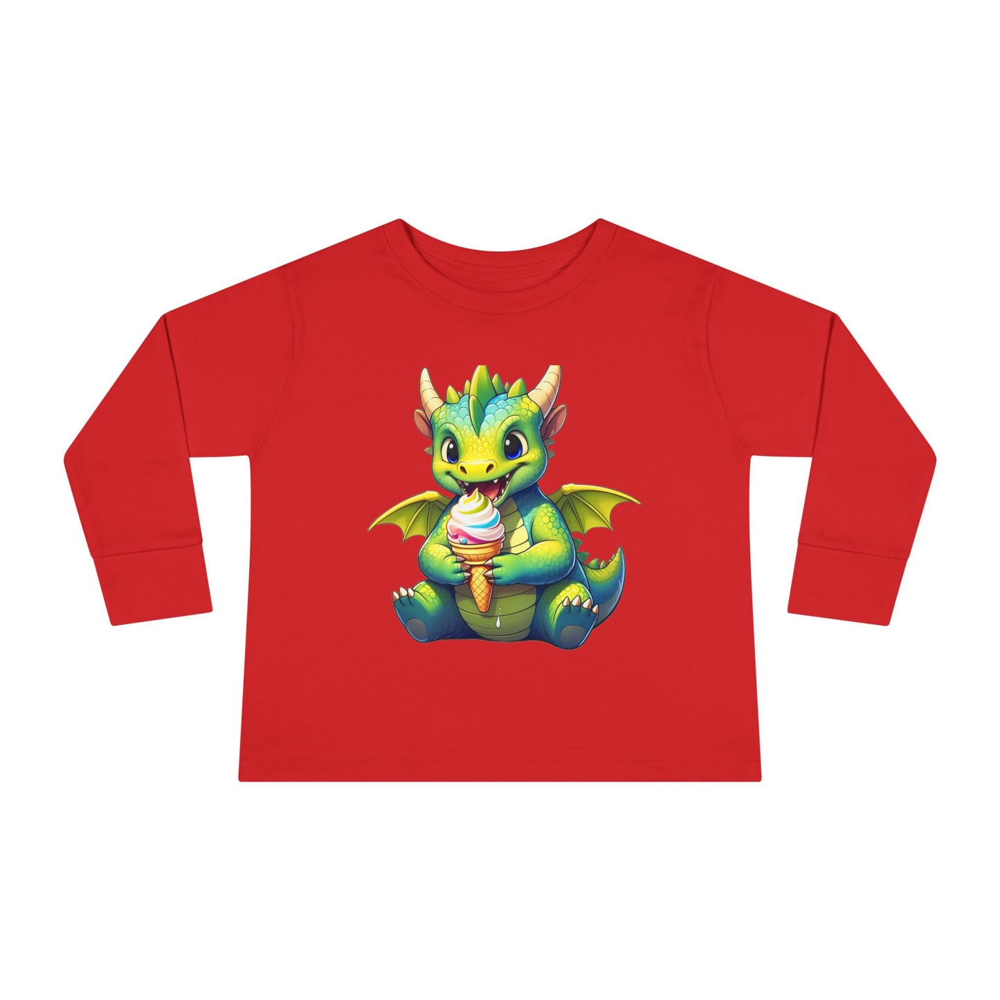 Cute Dragon Toddler Long Sleeve Tee - Perfect for Kids' Birthdays & Playtime