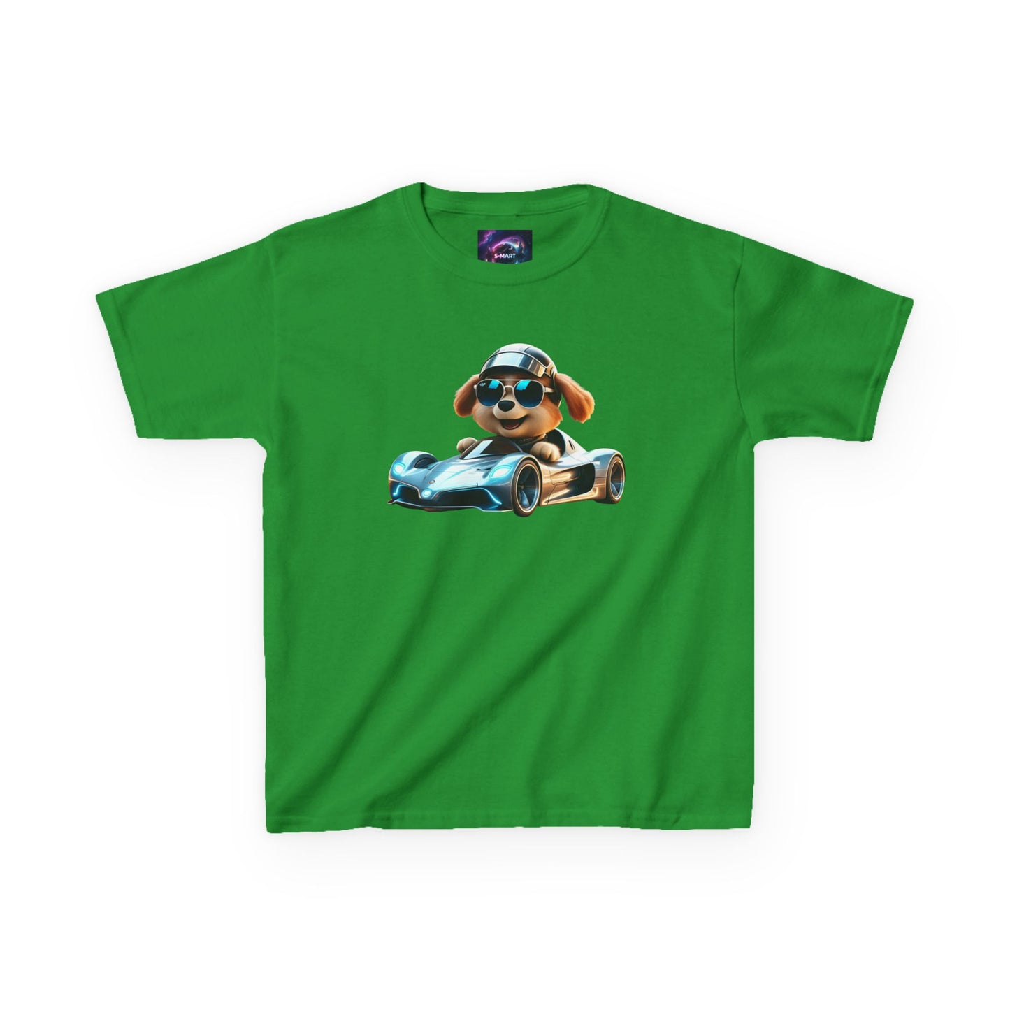 Cool Dog Racing Kids Tee - Fun Lightweight Cotton T-Shirt for Young Speedsters