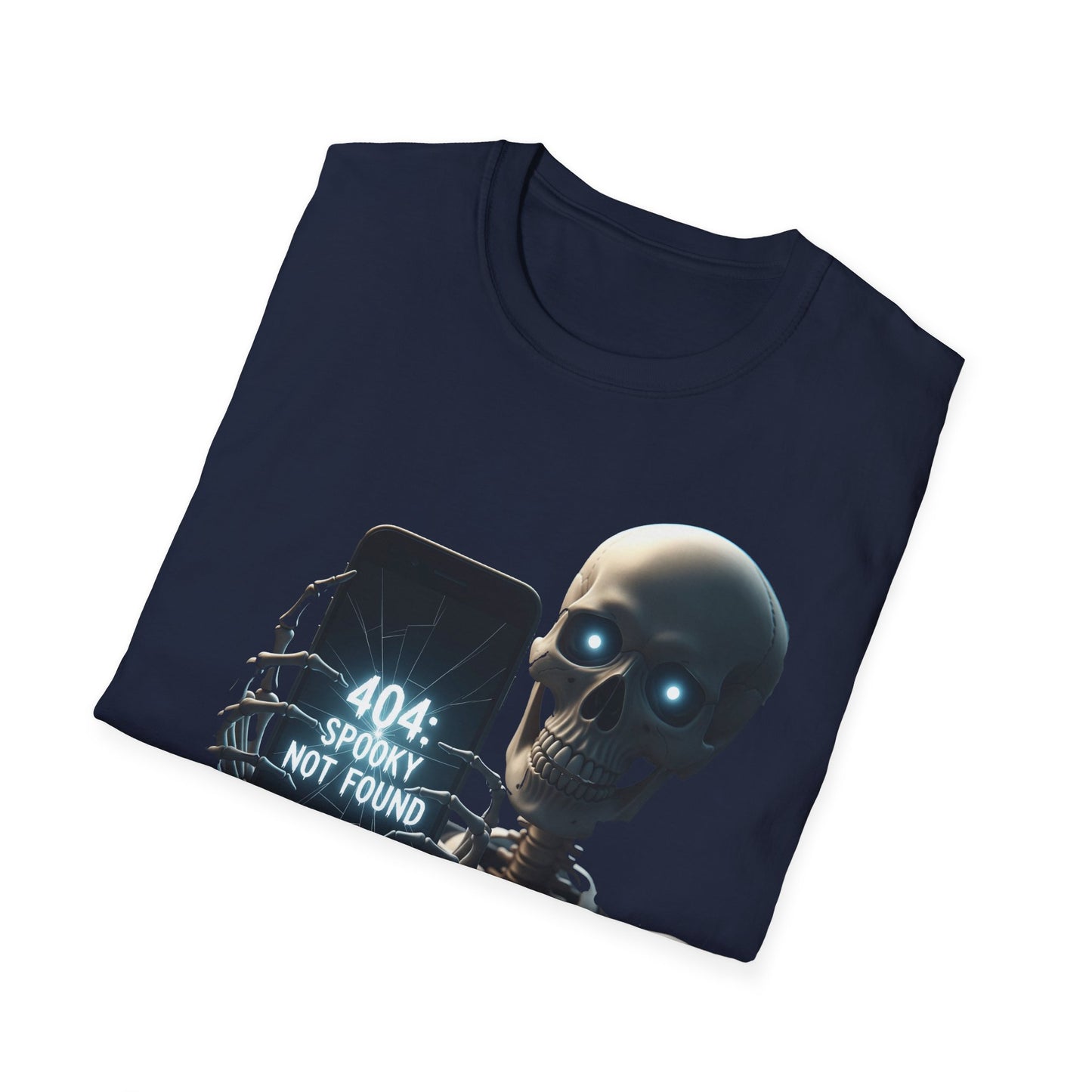 404 Spooky Not Found Skeleton T-Shirt, Halloween Tee, Unisex Graphic Shirt, Casual Wear, Fun Halloween Gift