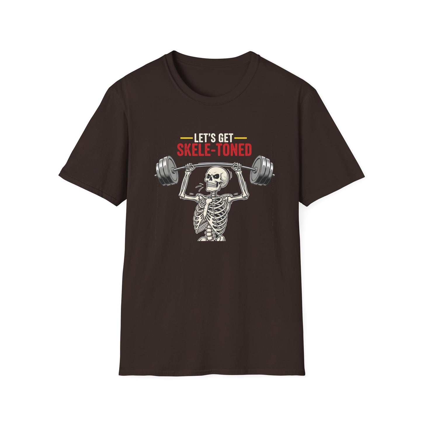 Let's Get Skele-Toned Halloween T-Shirt | Funny Fitness Tee, Unisex Halloween Apparel, Spooky Gym Shirt, Skeleton Workout Top, Unique Gift