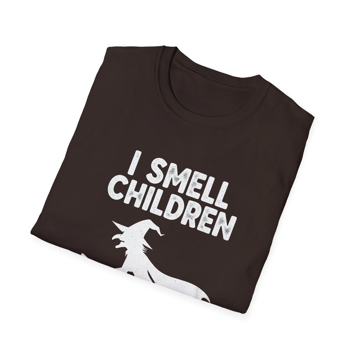 Funny I Smell Children Witch Parity Unisex Softstyle T-Shirt - I Smell Children, Gift for Parents, Humor Tee, Casual Wear, Halloween Party, Fun Outfit