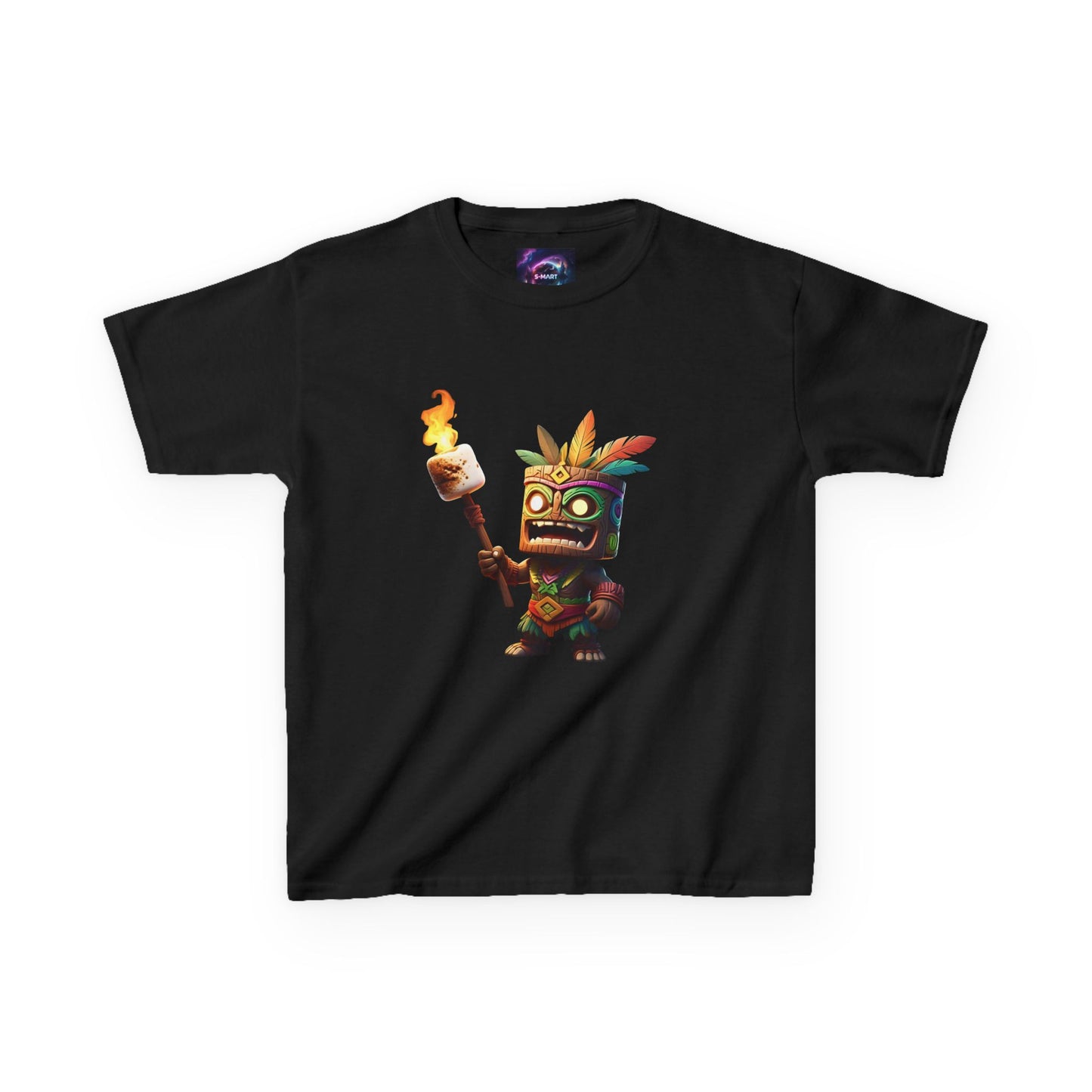 Kids Tiki Toasted Marshmallow Heavy Cotton Tee - Fun & Playful Design for Adventurous Kids