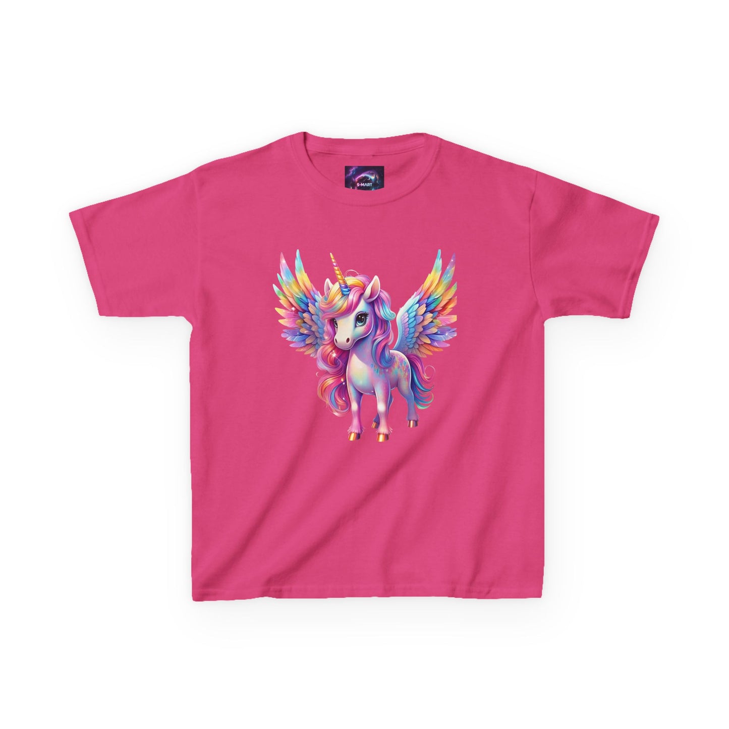 Colorful Unicorn Kids Heavy Cotton Tee - Fun & Whimsical Shirt for Magical Play