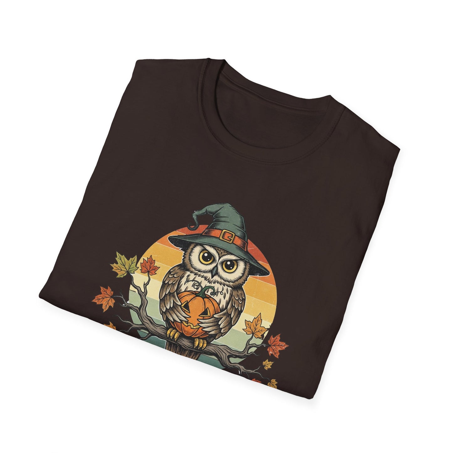 Halloween Happy Owl O Ween Graphic Tee, Casual Fall T-Shirt, Seasonal Gift, Unisex Halloween Shirt, Fun Halloween Outfit