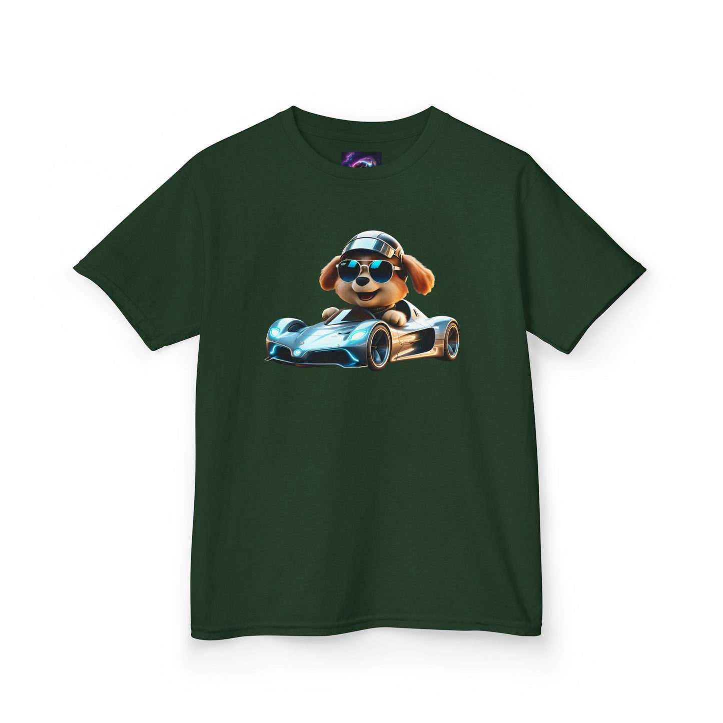Cool Dog Racing Kids Tee - Fun Lightweight Cotton T-Shirt for Young Speedsters