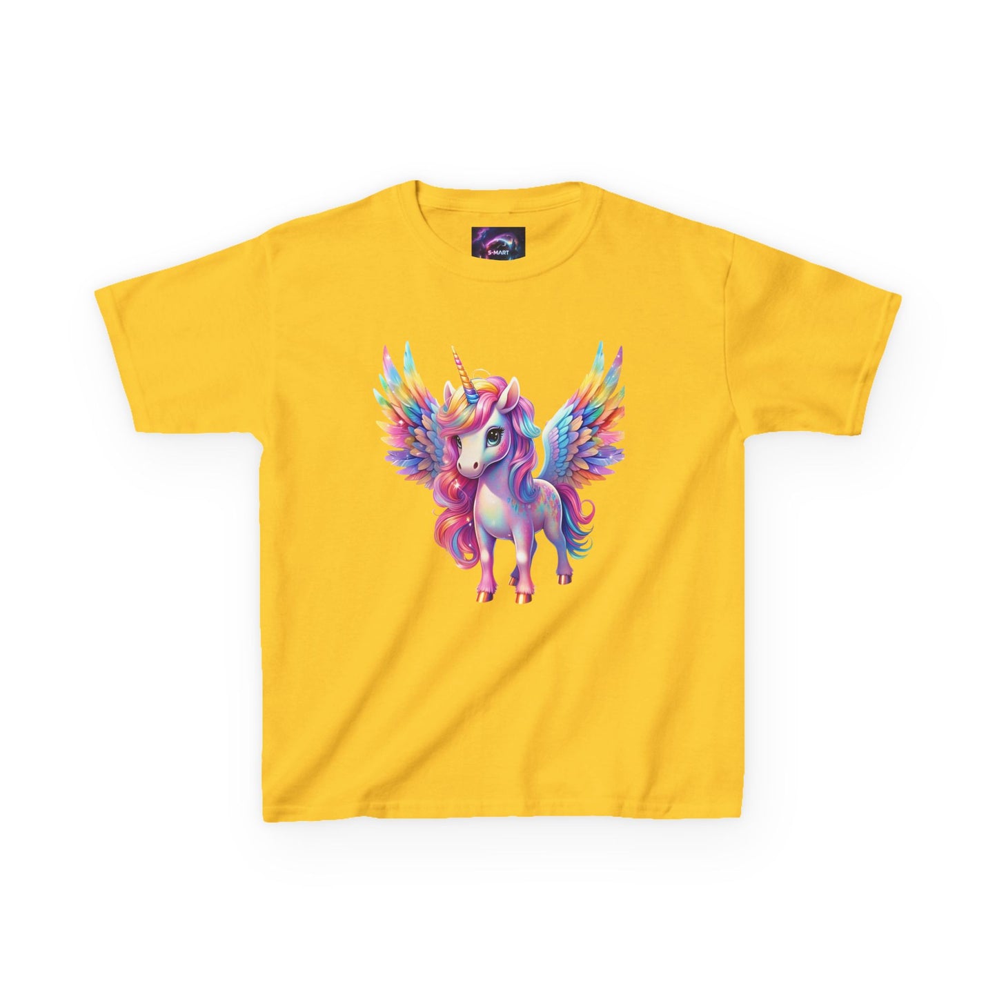 Colorful Unicorn Kids Heavy Cotton Tee - Fun & Whimsical Shirt for Magical Play