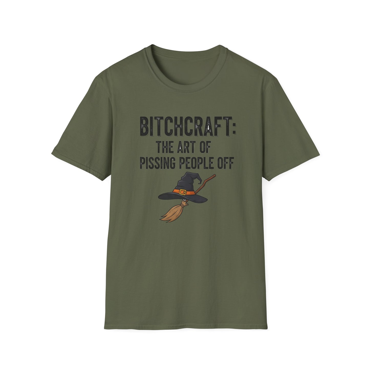Witchcraft Bitchcraft The Art Of Pissing People Off Unisex T-Shirt | Magic Lover Gift, Halloween Apparel, Art of Spell Casting Tee, Mystical Fashion