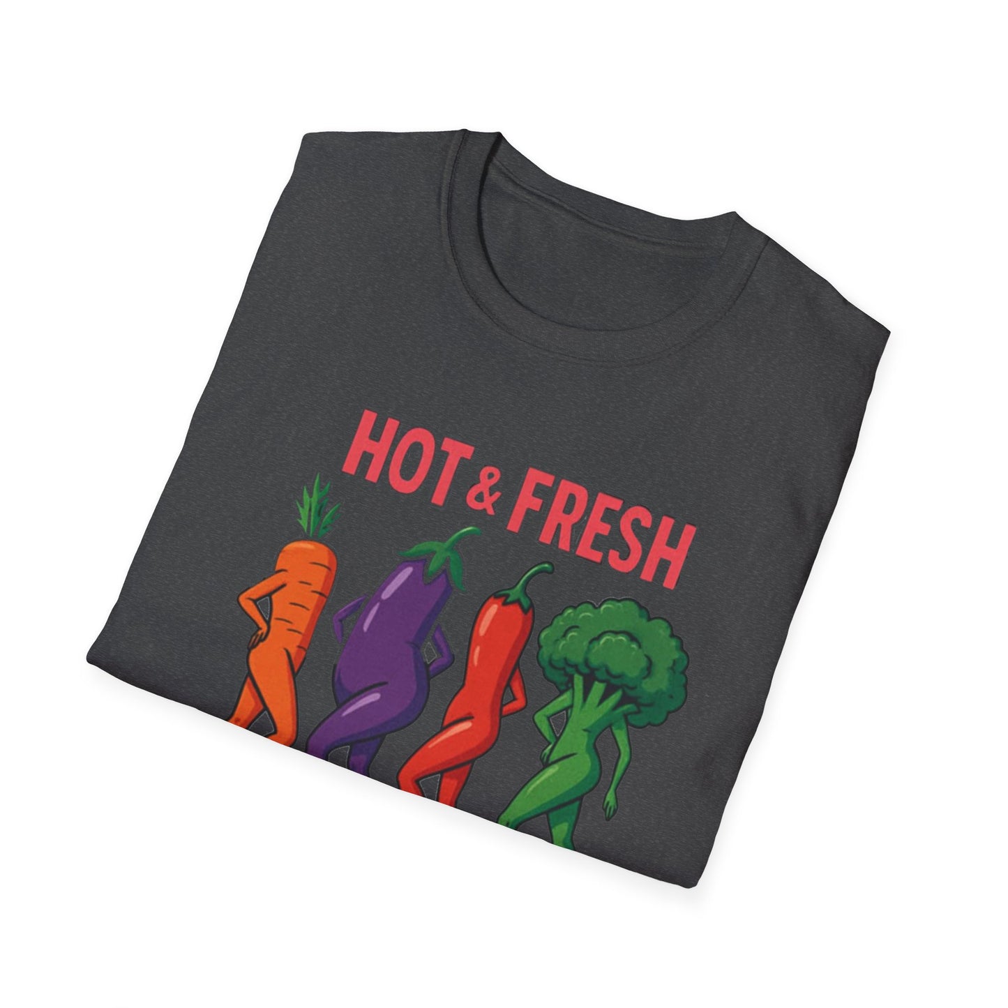 Hot & Fresh Vegetable Graphic T-Shirt, Fun Unisex Tee, Cute Foodie Gift, Summer Outfit, Vegan Fashion Statement