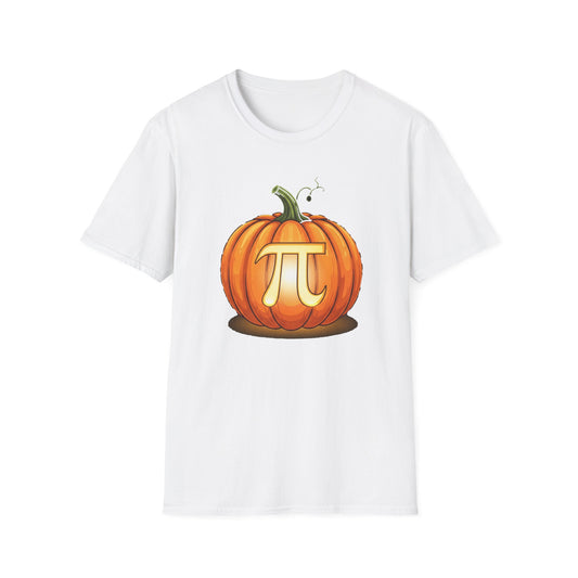 Pumpkin Pi Unisex Softstyle T-Shirt | Fall Fashion, Halloween Costume, Math Lover Gift, Casual Wear, Seasonal Apparel