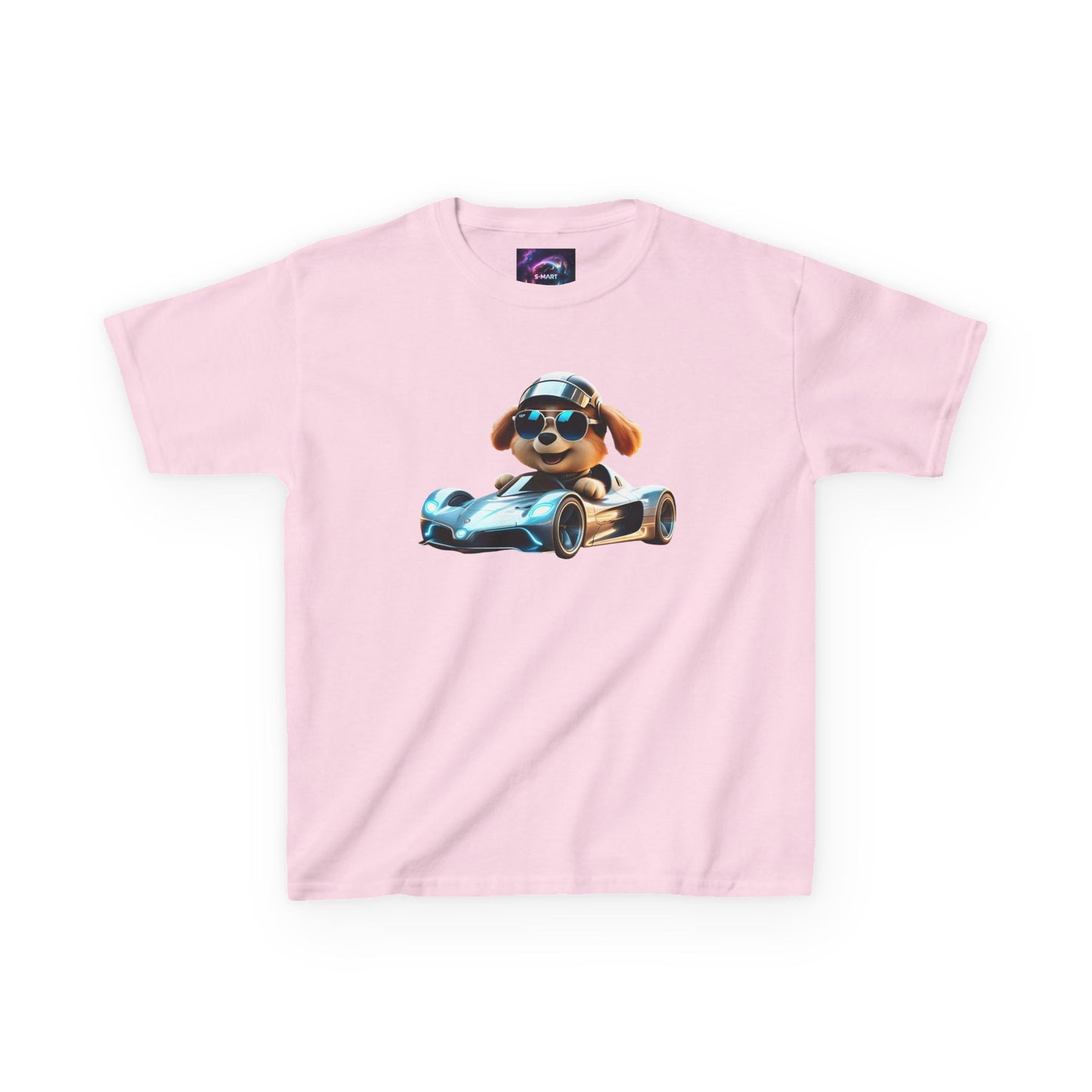 Cool Dog Racing Kids Tee - Fun Lightweight Cotton T-Shirt for Young Speedsters