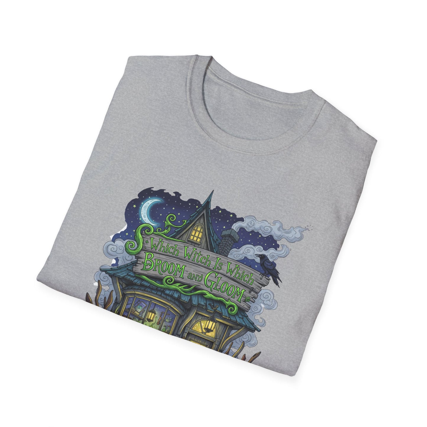 Halloween Which Witch Is Which Broom and Gloom Unisex T-Shirt, Spooky Shirt, Graphic Tee, Fall Apparel, Halloween Gift, Cozy Casual Wear
