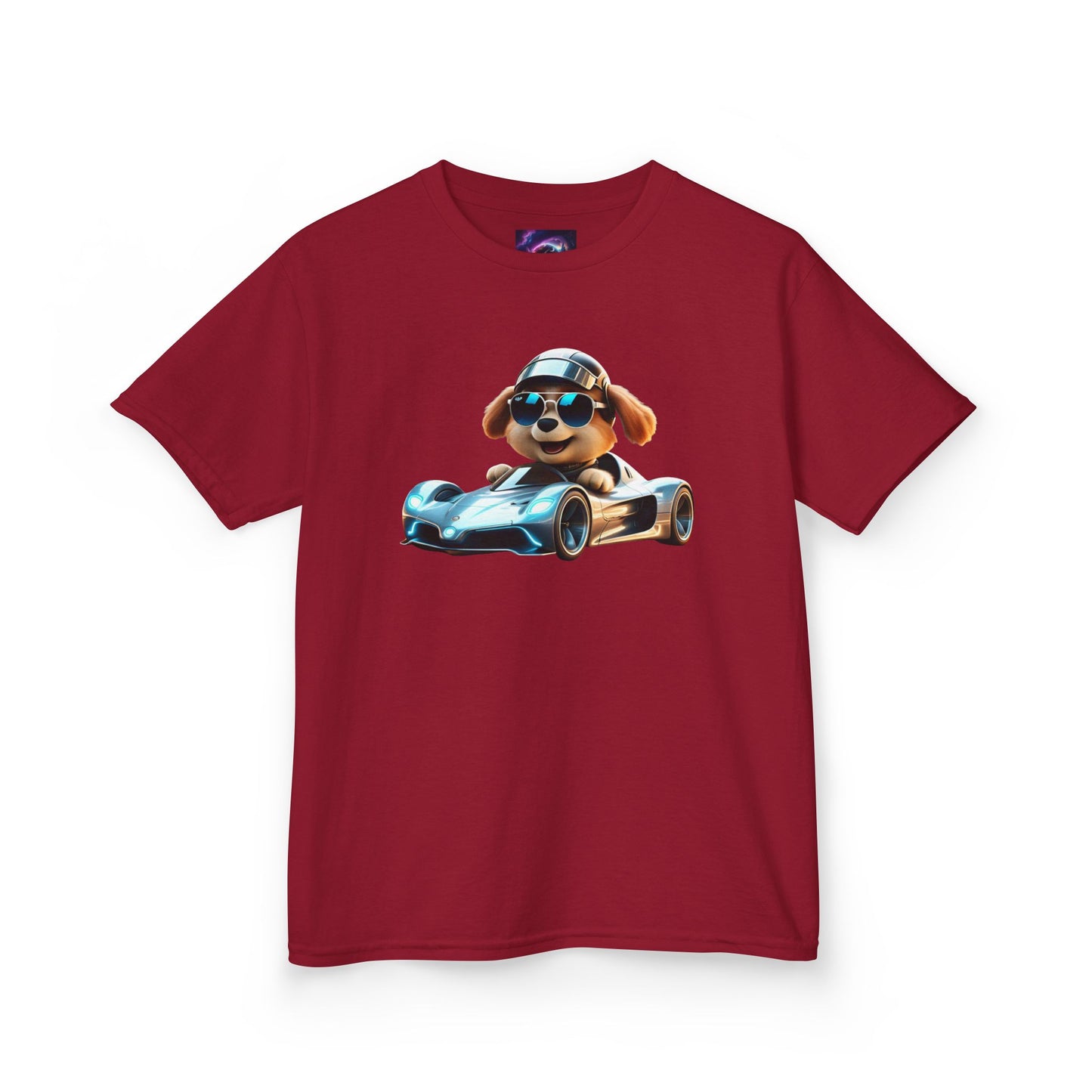 Cool Dog Racing Kids Tee - Fun Lightweight Cotton T-Shirt for Young Speedsters
