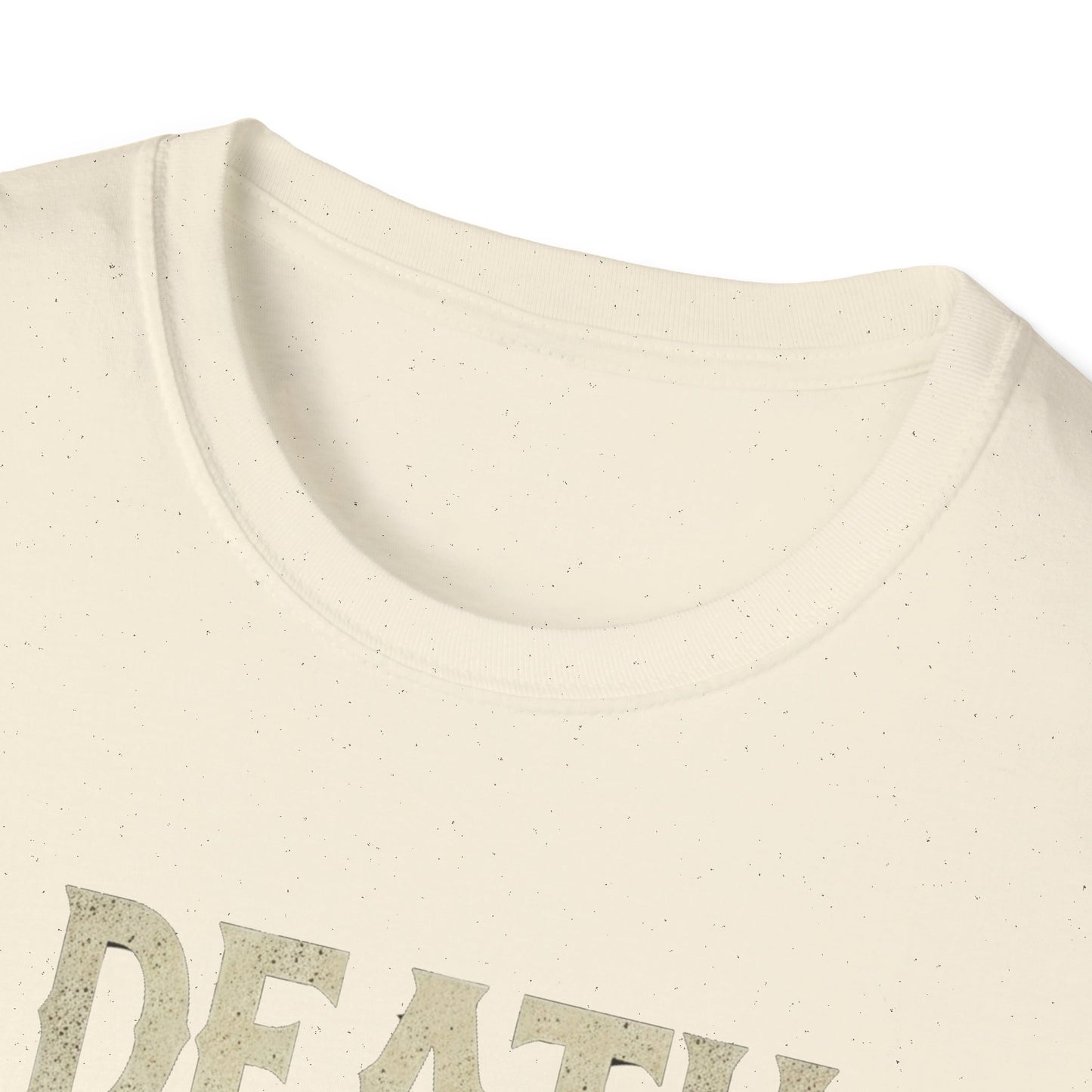 Humorous Graphic T-Shirt for Coffee Lovers, Funny Death Before Decaf Tee, Gift for Baristas, Halloween Apparel, Unisex Softstyle Shirt