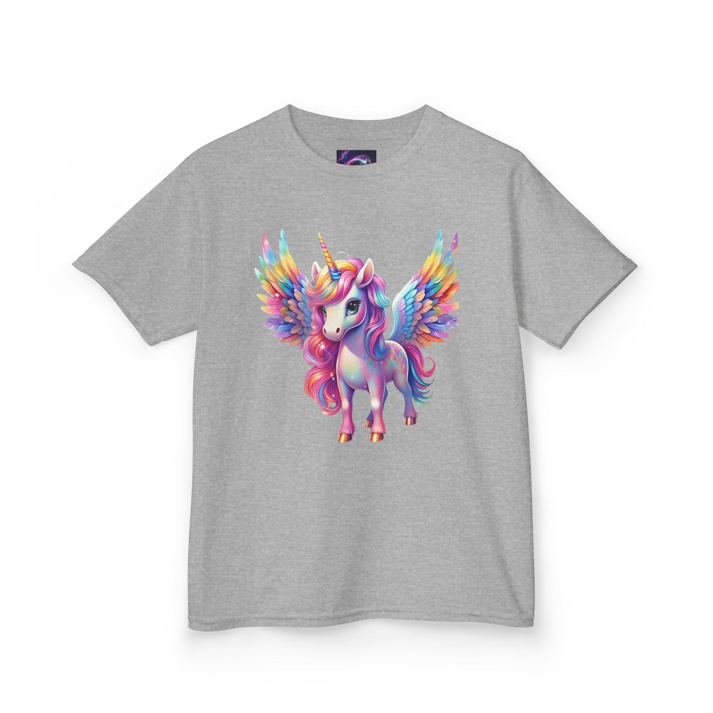 Colorful Unicorn Kids Heavy Cotton Tee - Fun & Whimsical Shirt for Magical Play